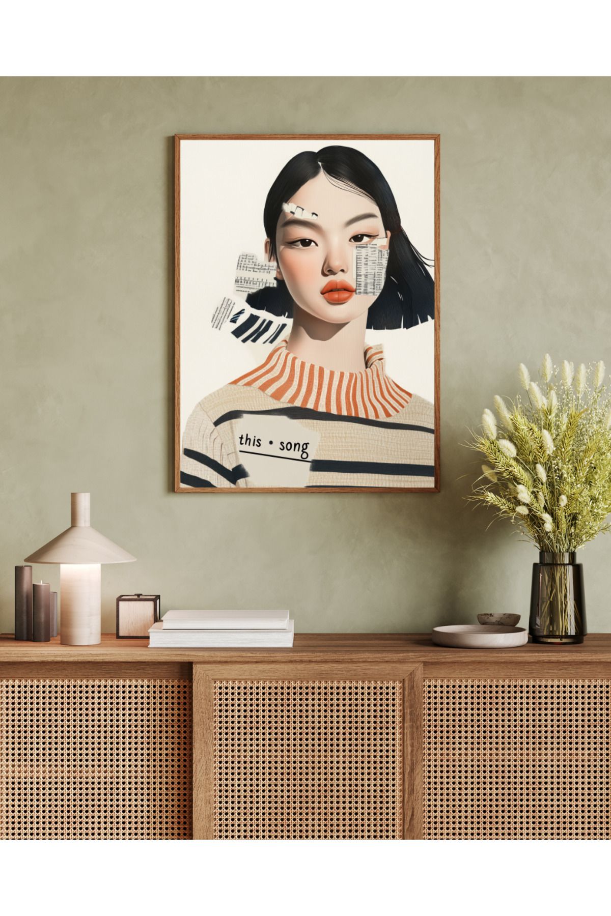 woodhomeworks tek parça salon ofis dekor tablo