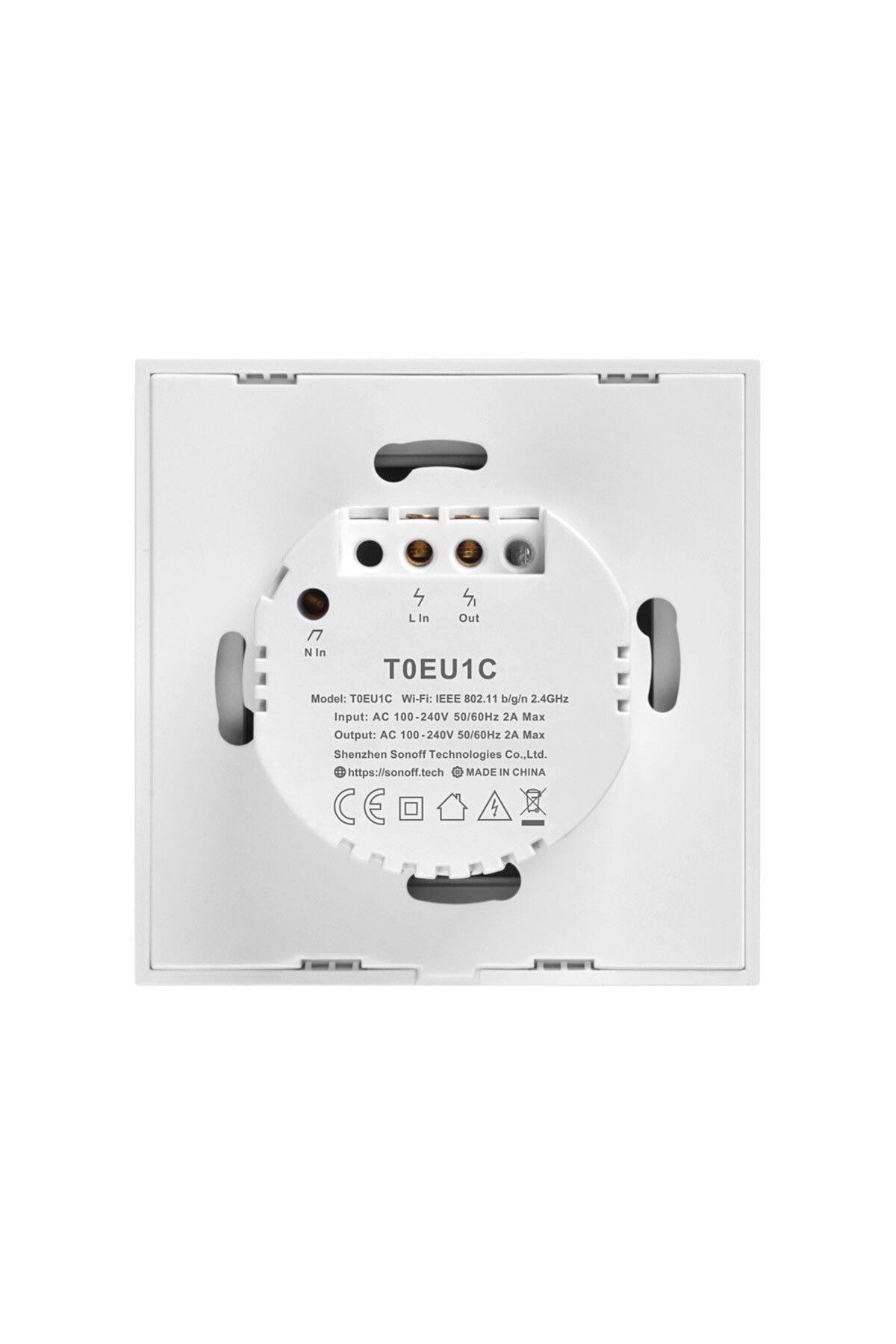 Sonoff-Simple smart switch, white tempered glass, can mount, Alexa and Google Assistant compatible, Sonoff 4