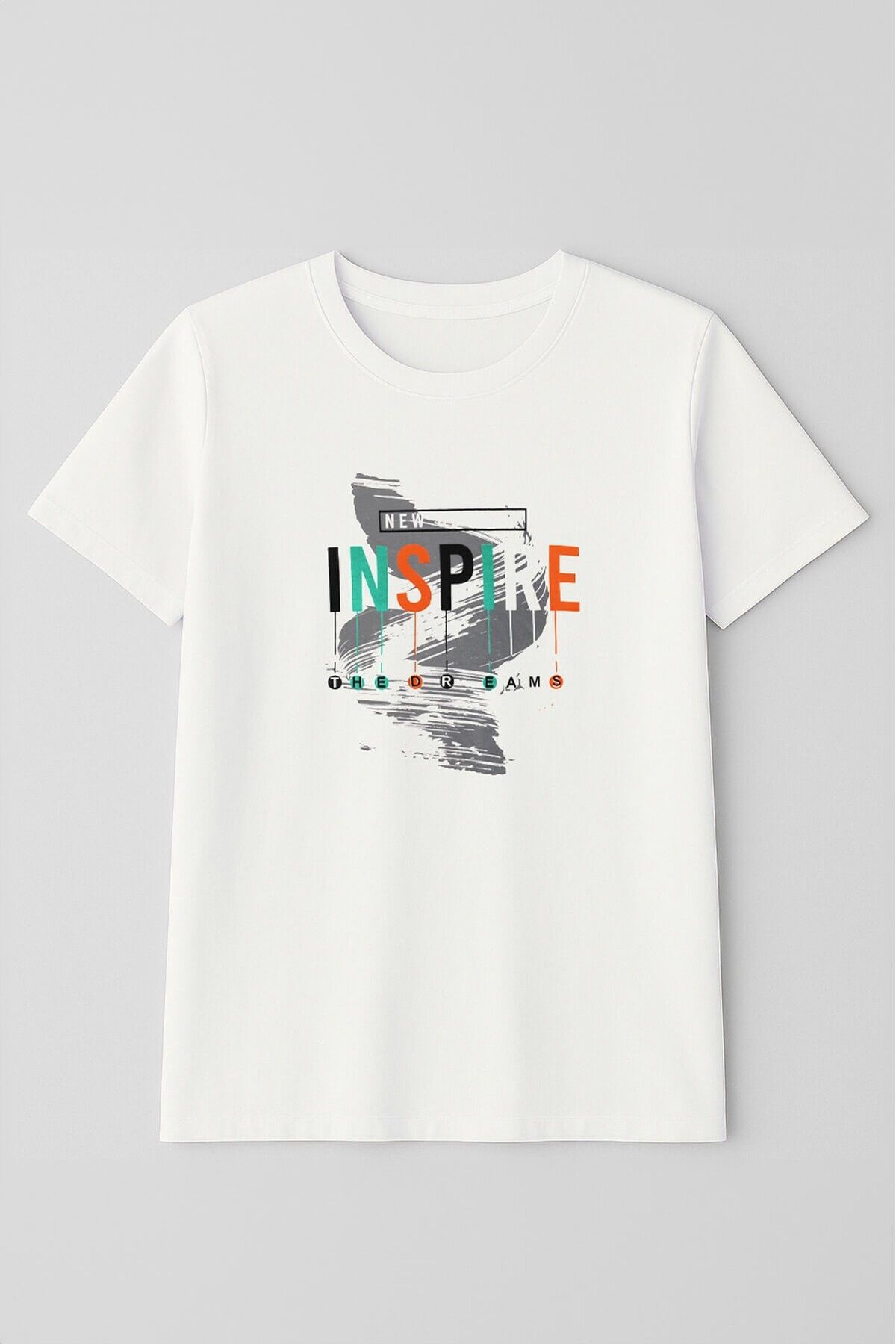 MARKAPIA Erkek %100 Pamuk Bisiklet Yaka Yazı Baskılı T-shirt