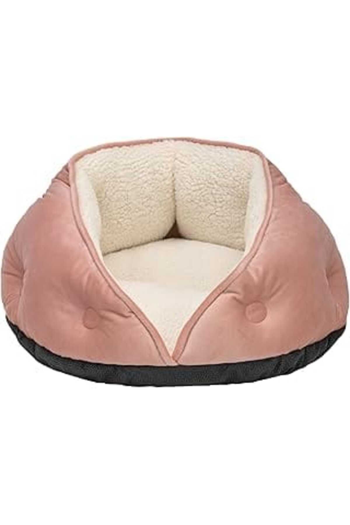 Mu Art Ahşap Pet Comfort Paris Kedi Ve Köpek Yatağı Pudra Pembe 50Cm