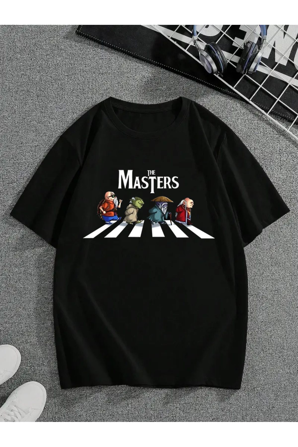 MODA Unisex Oversize Kalıp The Masters Baskılı T-Shirt