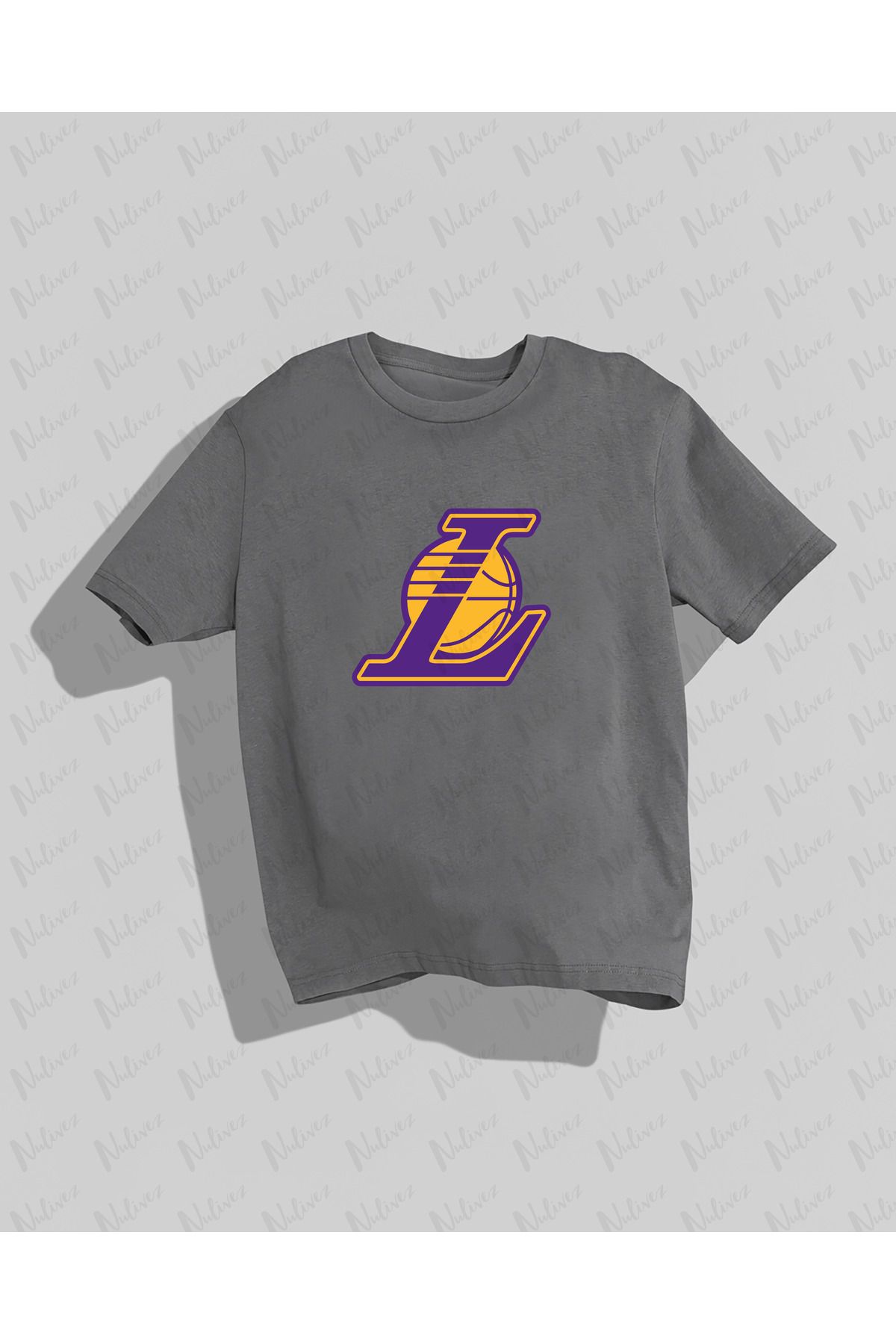 Nulivez LAKERS Baskılı Yüksek Kalite Kompakt Unisex Oversize T-Shirt