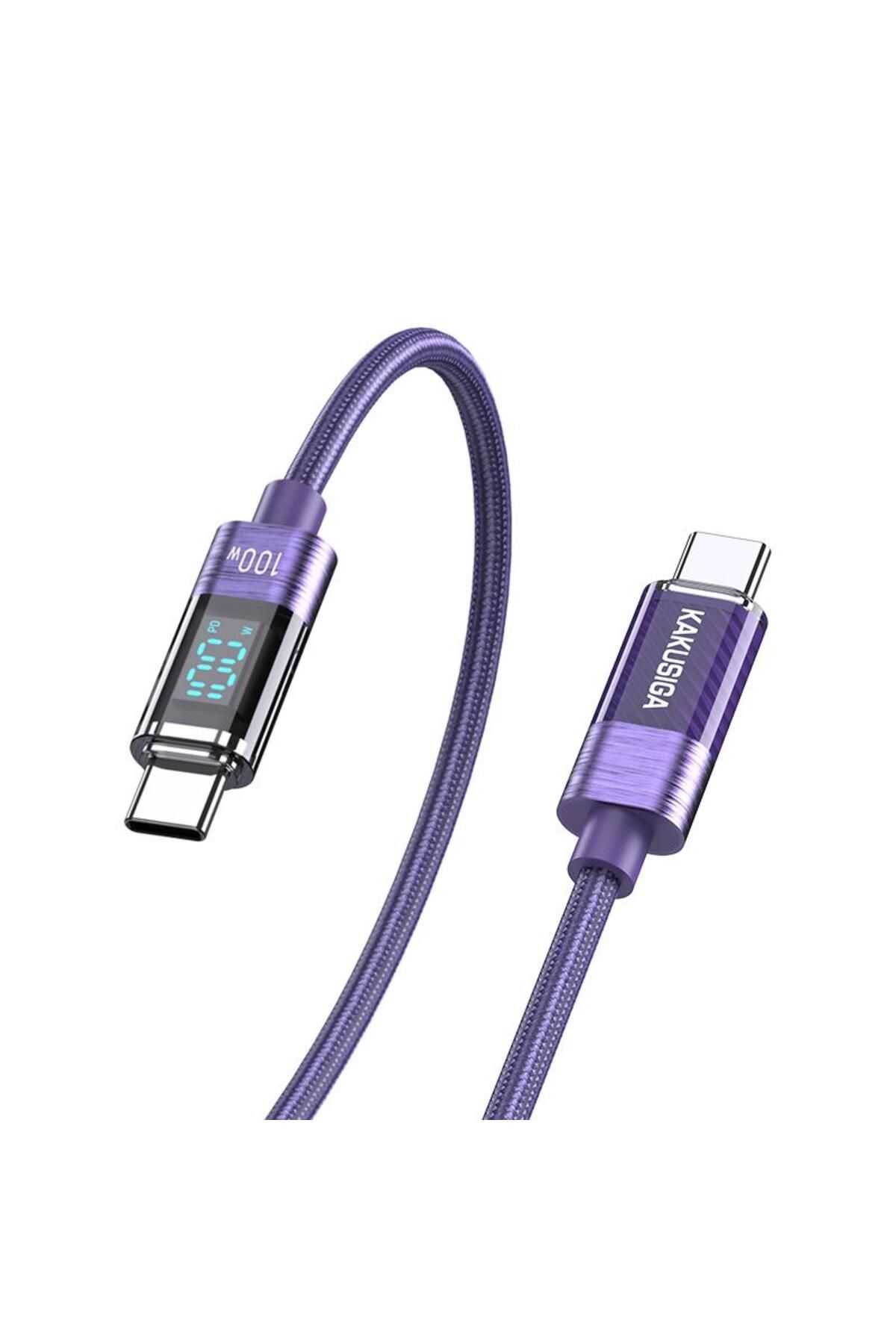 REDz Accessories-Cablu KSC-971, Tip-C la Tip-C, Compatibil cu iPhone 15/16 și Android, 100W, Mov 5