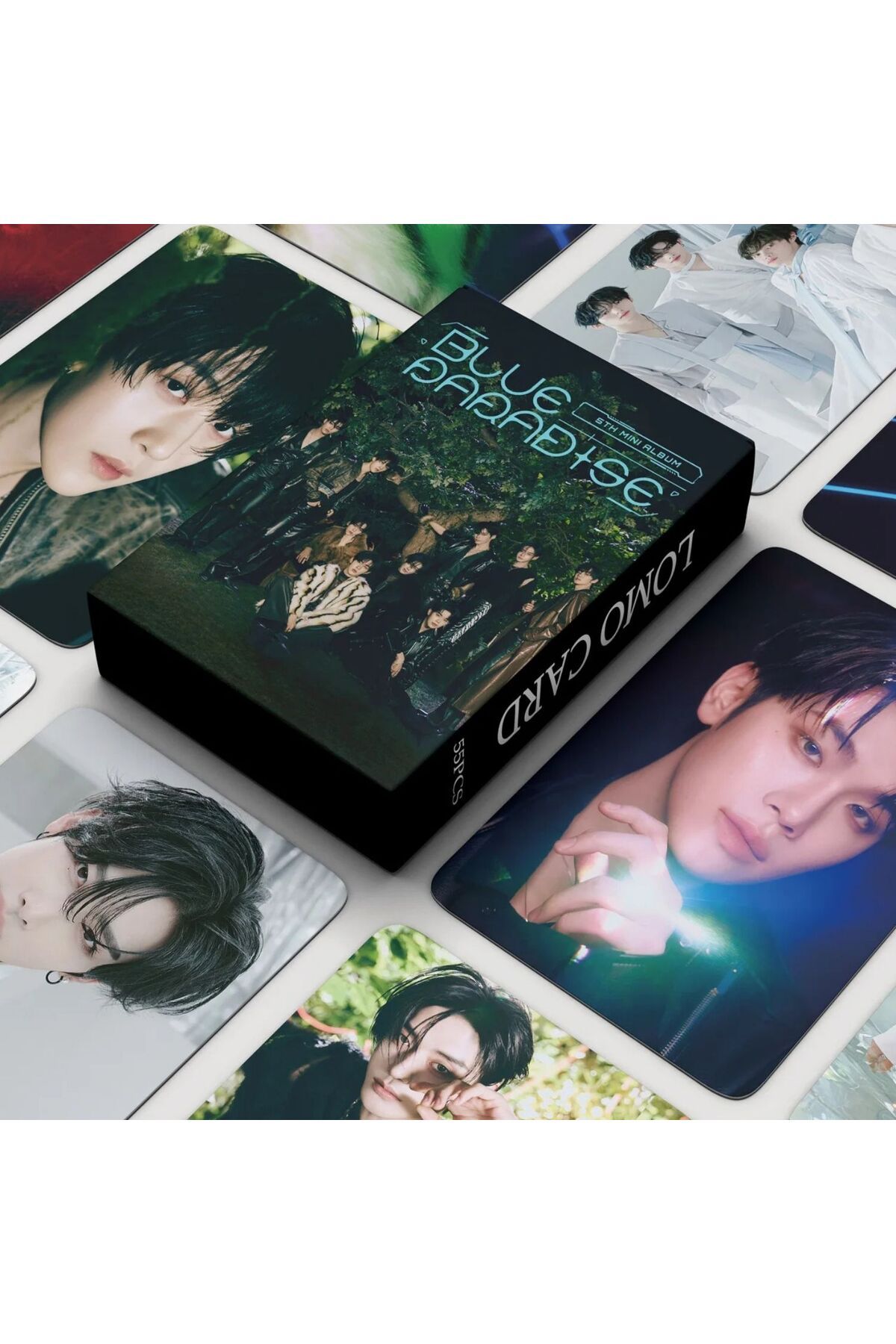 Kpop Dünyasi ZEROBASEONE '' Blue Paradise '' Çift Yön Baskılı Lomo Card Seti