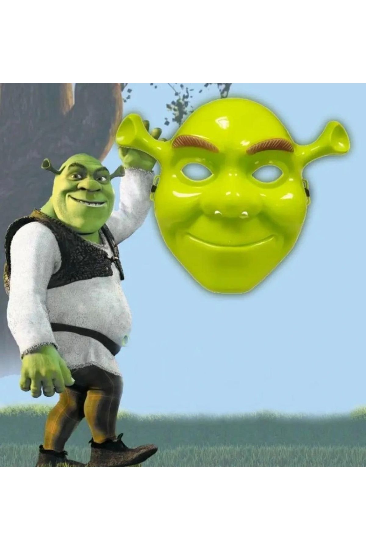 OurStyles Yeşil Shrek Maskesi 21x25 cm - zarif tasarım