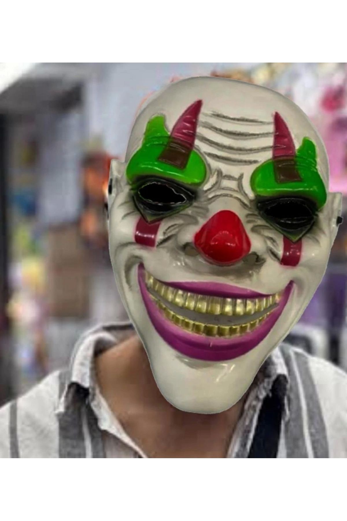 OurStyles Delirten Gülüş Psikopat Palyaço Temalı Joker Maskesi - Tarz Trend Ürün