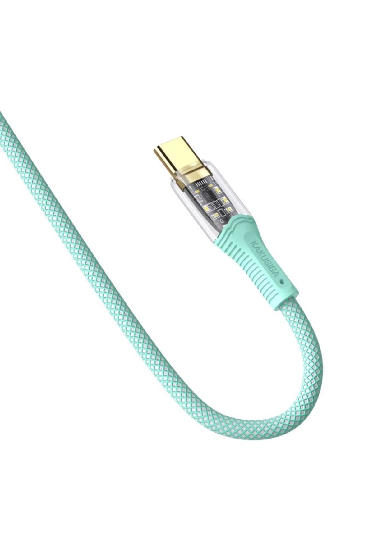 REDz Accessories-Cablu KSC-809, Tip-C la Tip-C, Compatibil cu iPhone 15/16 și Android, Încărcare rapidă 60W, Verde 7