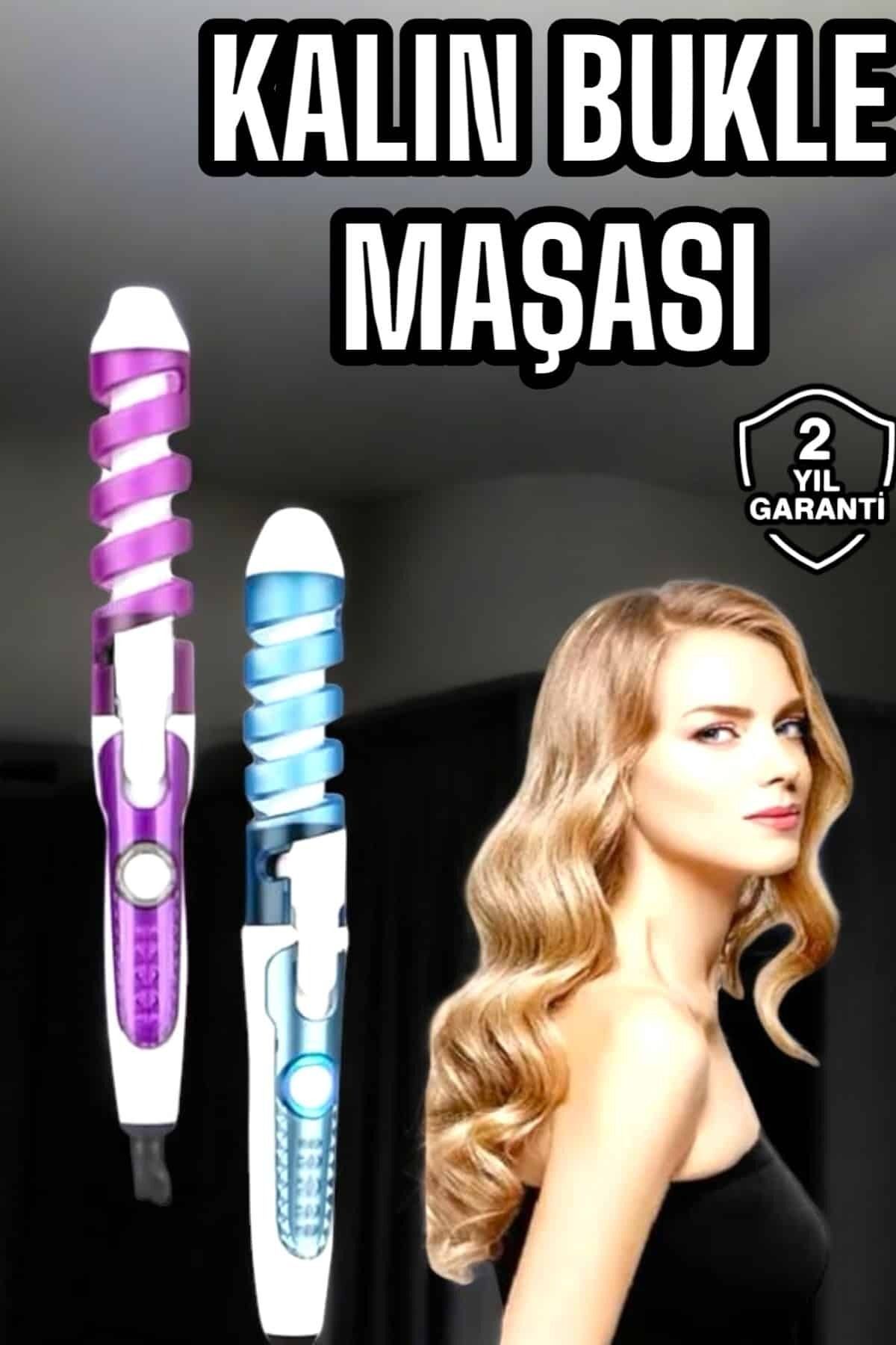 ASTRALTECH Spiral Saç Maşası Seramik Kaplama Eşit Isı Ayarlı Döner Kablo
