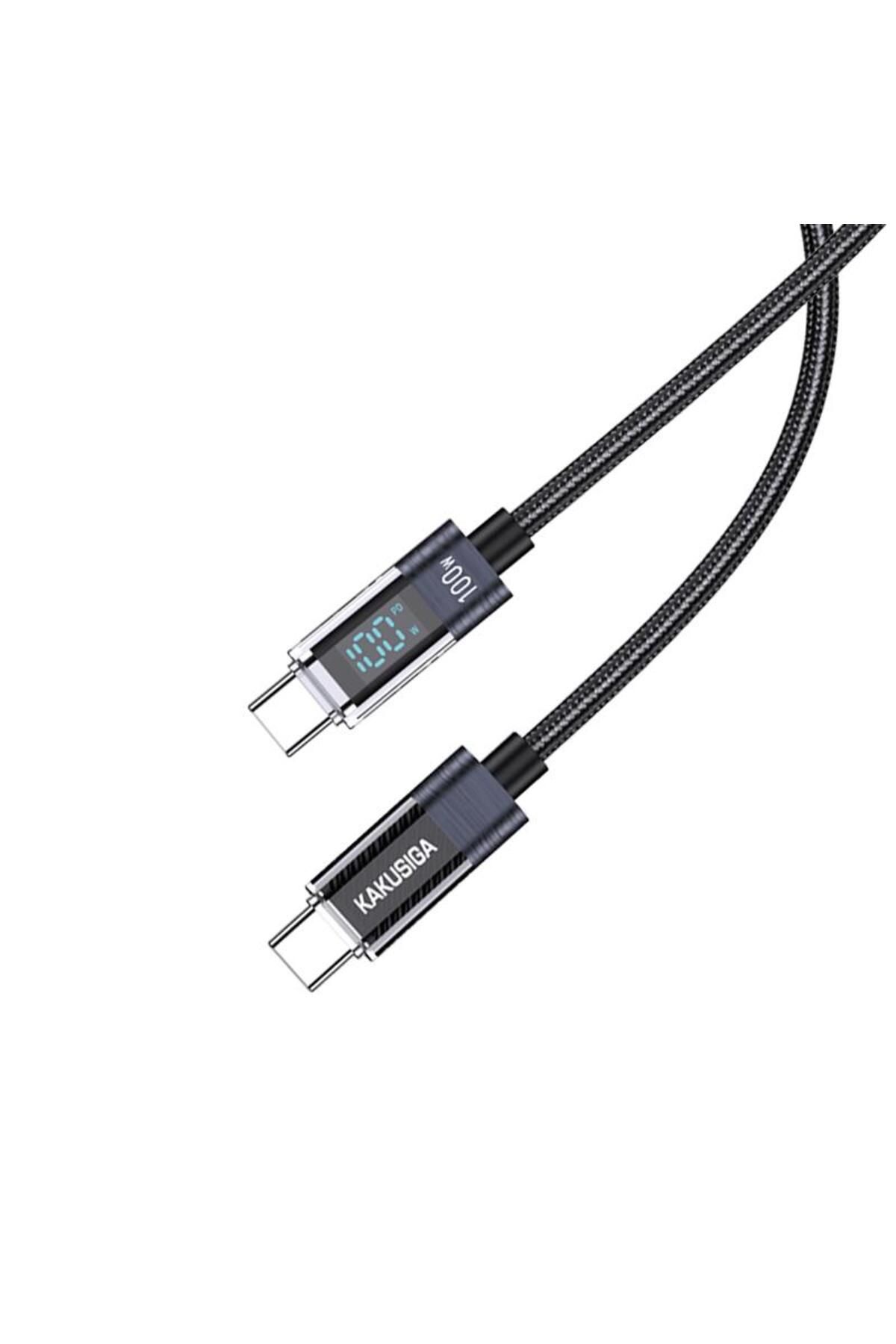 REDz Accessories-Cablu KSC-971, Tip-C la Tip-C, Compatibil cu iPhone 15/16 și Android, Încărcare rapidă 100W, Negru 5