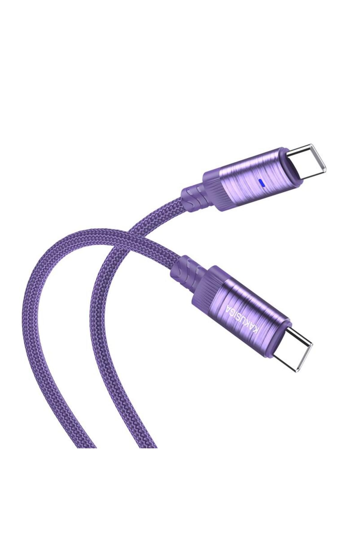 REDz Accessories-Cablu KSC-972, Tip-C la Tip-C, Compatibil cu iPhone 15/16 și Android, Încărcare rapidă 60W, Mov 3