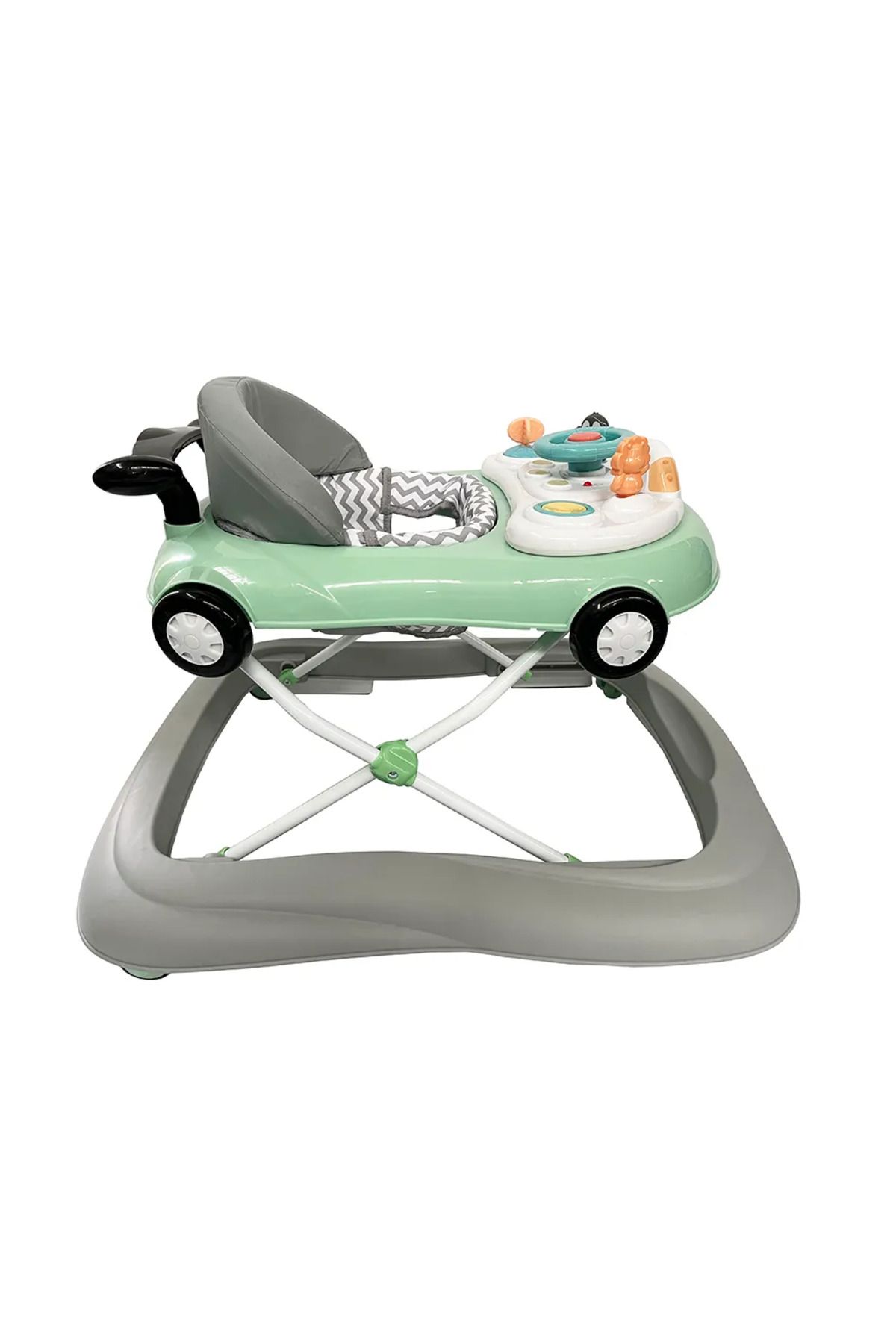 minipanda Auto Pingu Yürüteç Katlanabilir, Müzikli, 3 Kademeli Cool Green