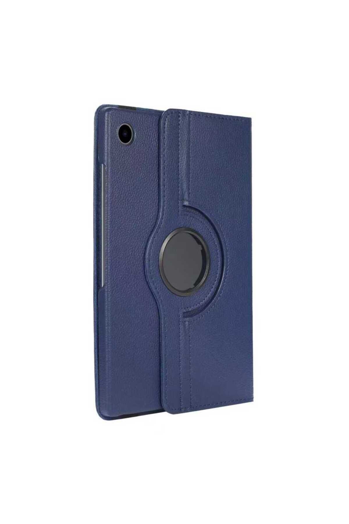 Teknodur Galaxy Tab A8 10.5 SM-X200 (2021) Uyumlu TKDR Dönebilen Standlı Kılıf-Lacivert
