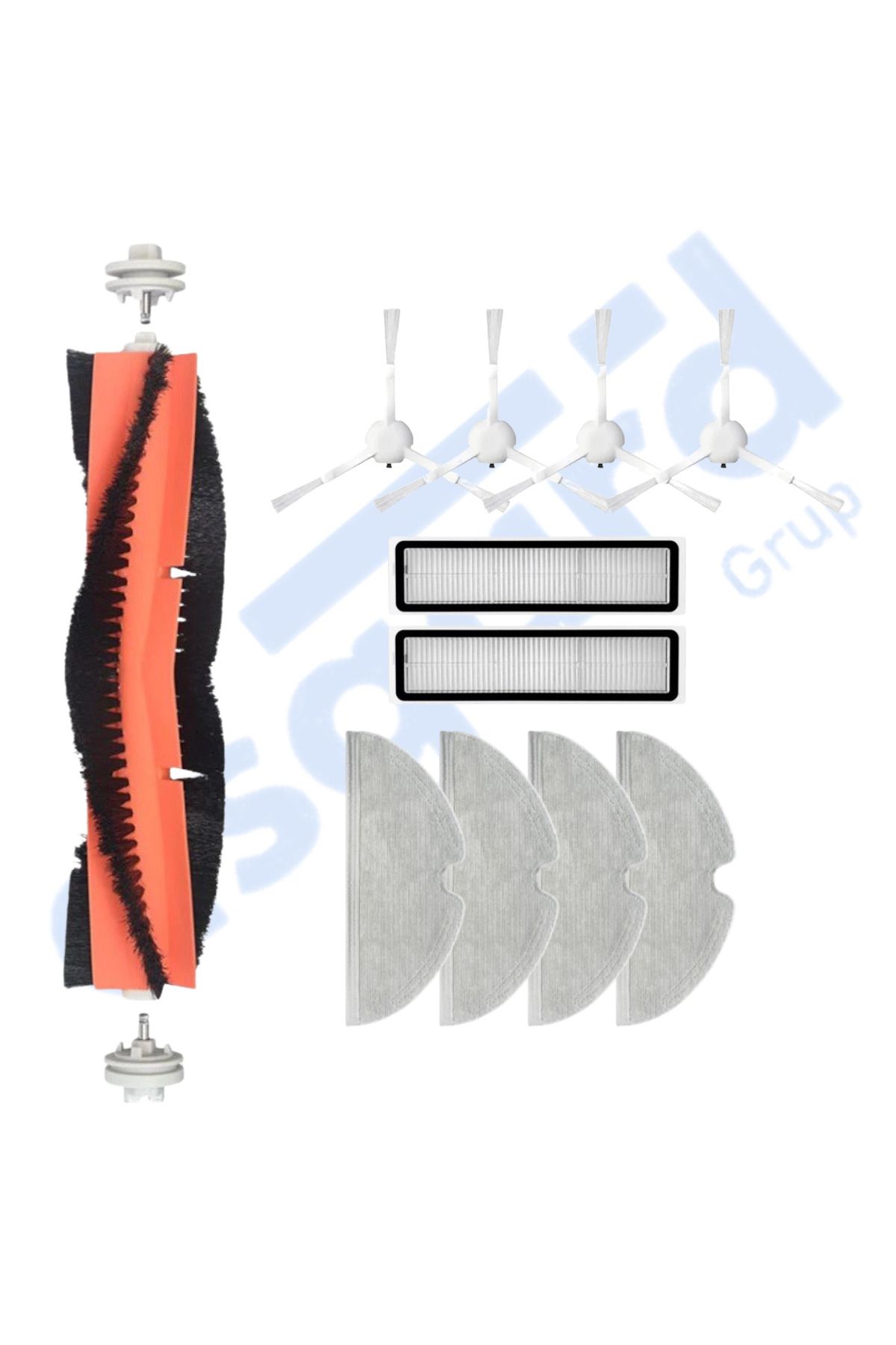 Asgard Grup Dreame D9,D9 Max,L10 Pro,D9 Pro Uyumlu 1 Ana Fırça 4 Yan Fırça 2 Filtre 4 Mop