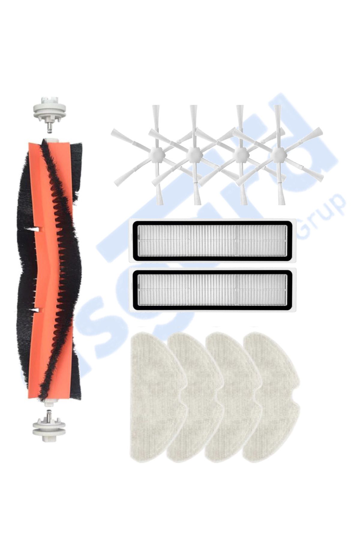 Asgard Grup Dreame D10S, D10S PRO, D9 MAX GEN2 Uyumlu 1 Ana Fırça 4 Yan Fırça 2 Filtre 4 Mop
