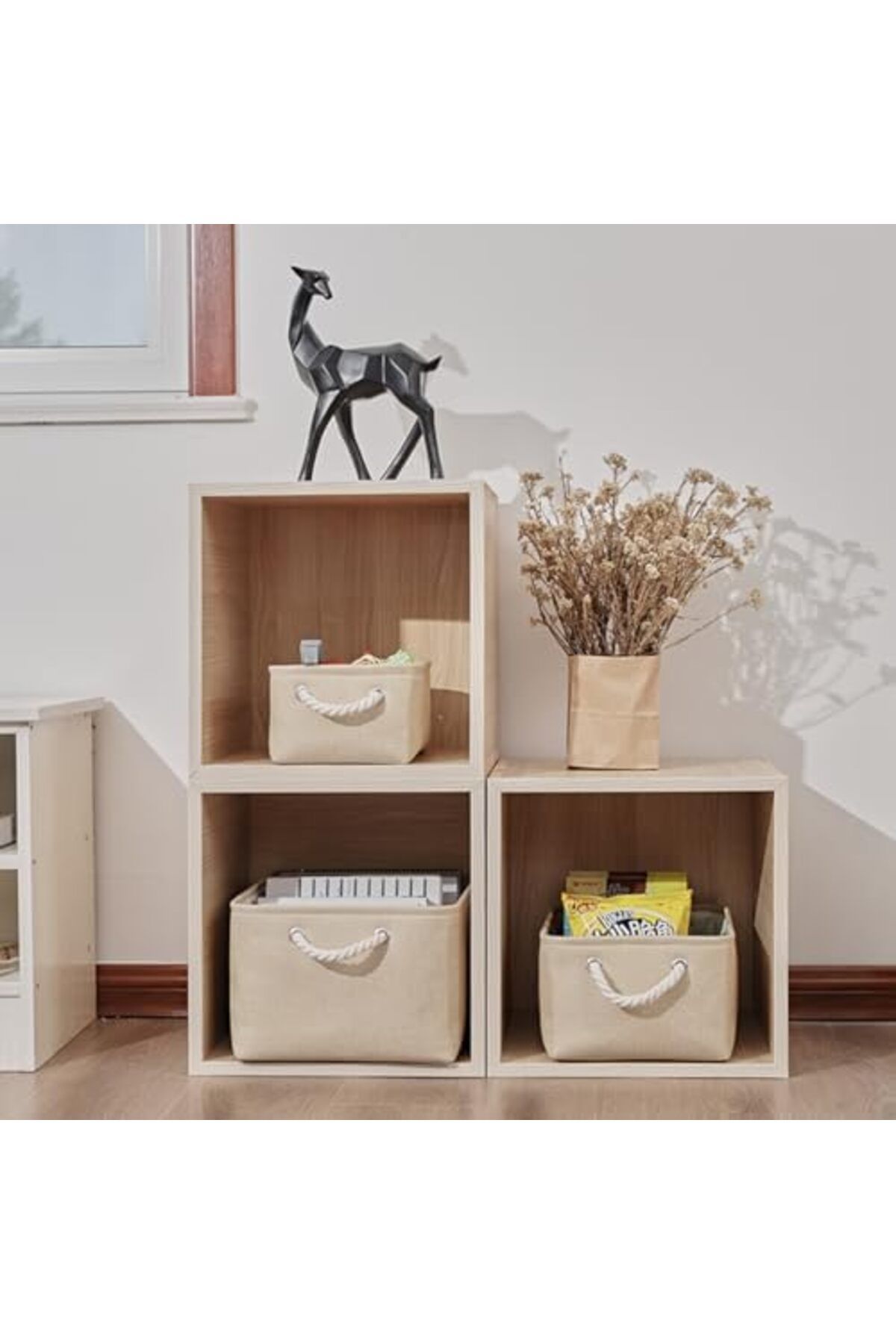 NEXIFY-Collapsible Rectangular Storage Basket with Handles, Storage Bins Organizer Basket Used for Org 3