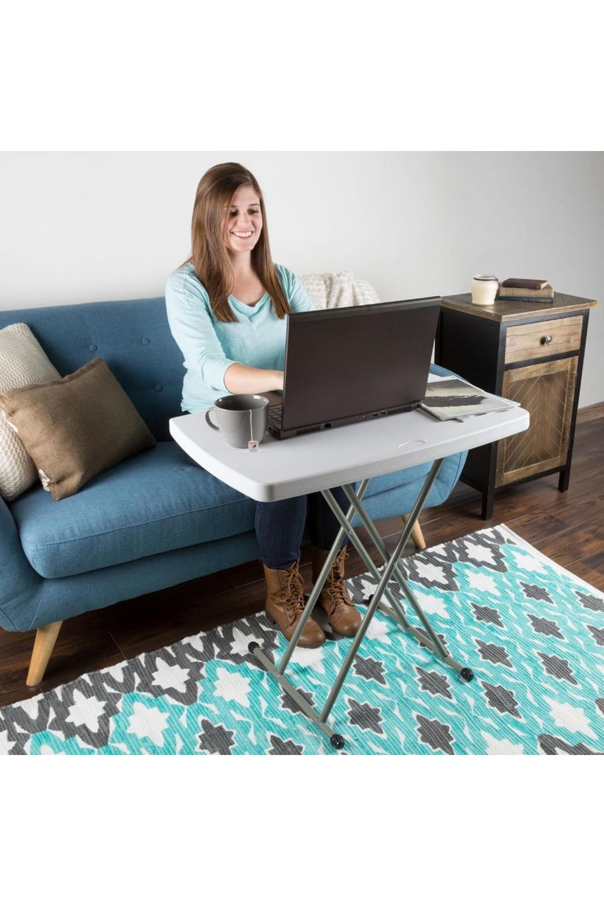 Generic-Foldable table, easy to carry and store, 50*75cm ZONE HQ-SJ32 4