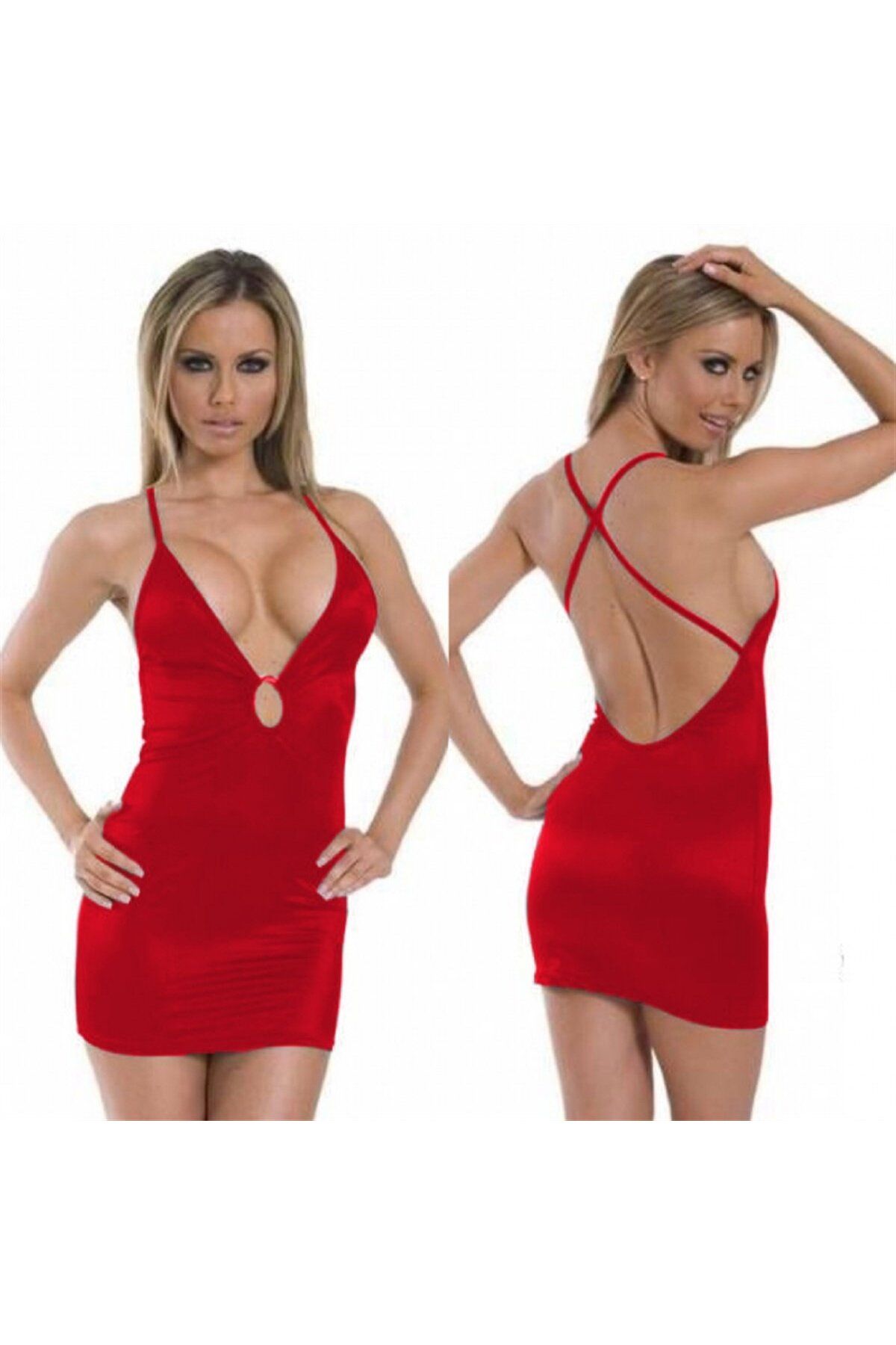Tegan TP060940 Kırmızı Mini Elbise
