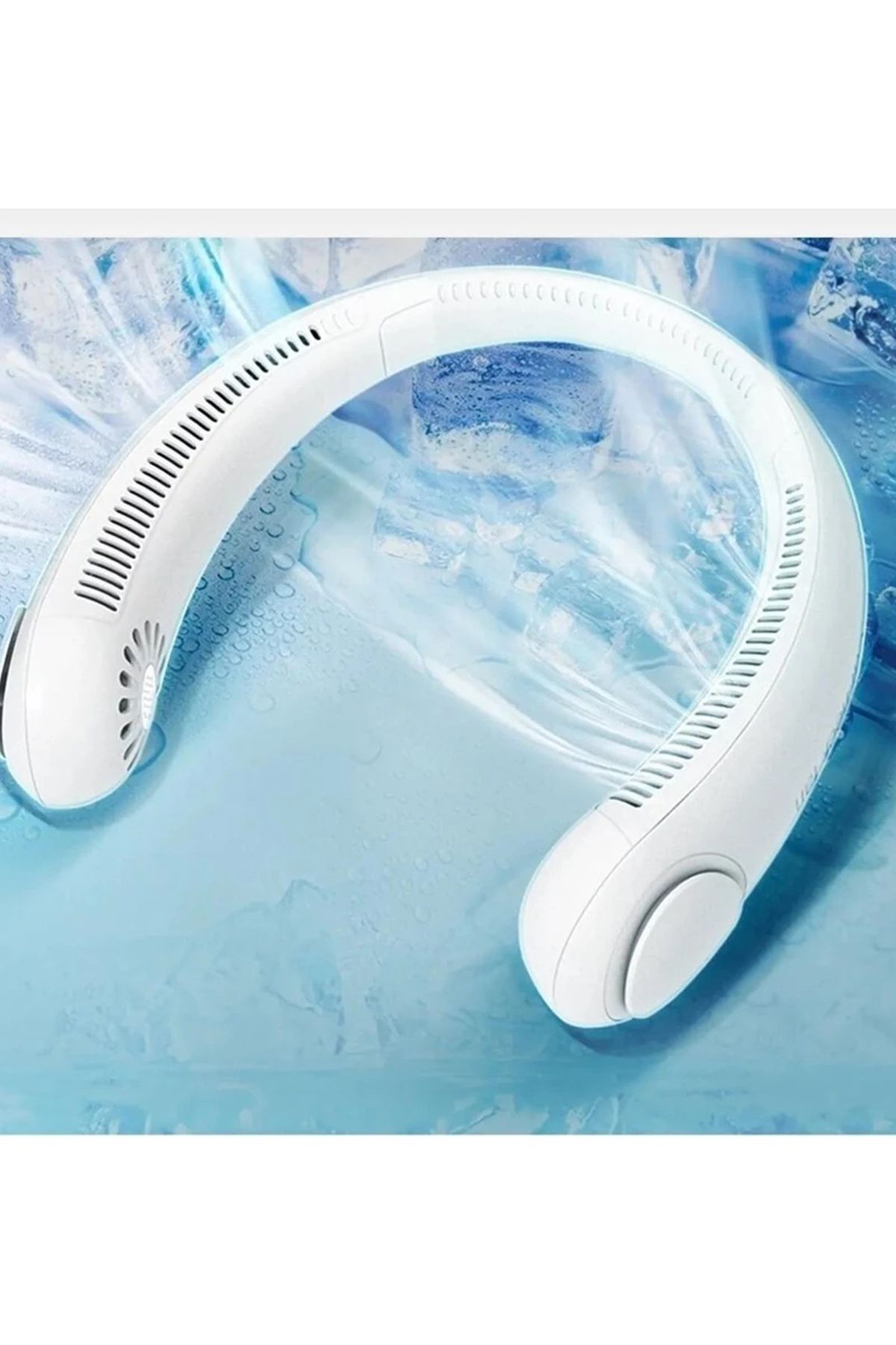 CİYU TİCARET Askılı boyun tipi fan 3 kademeli ayar usb type-c şarjlı çift motorlu fan soğutucu