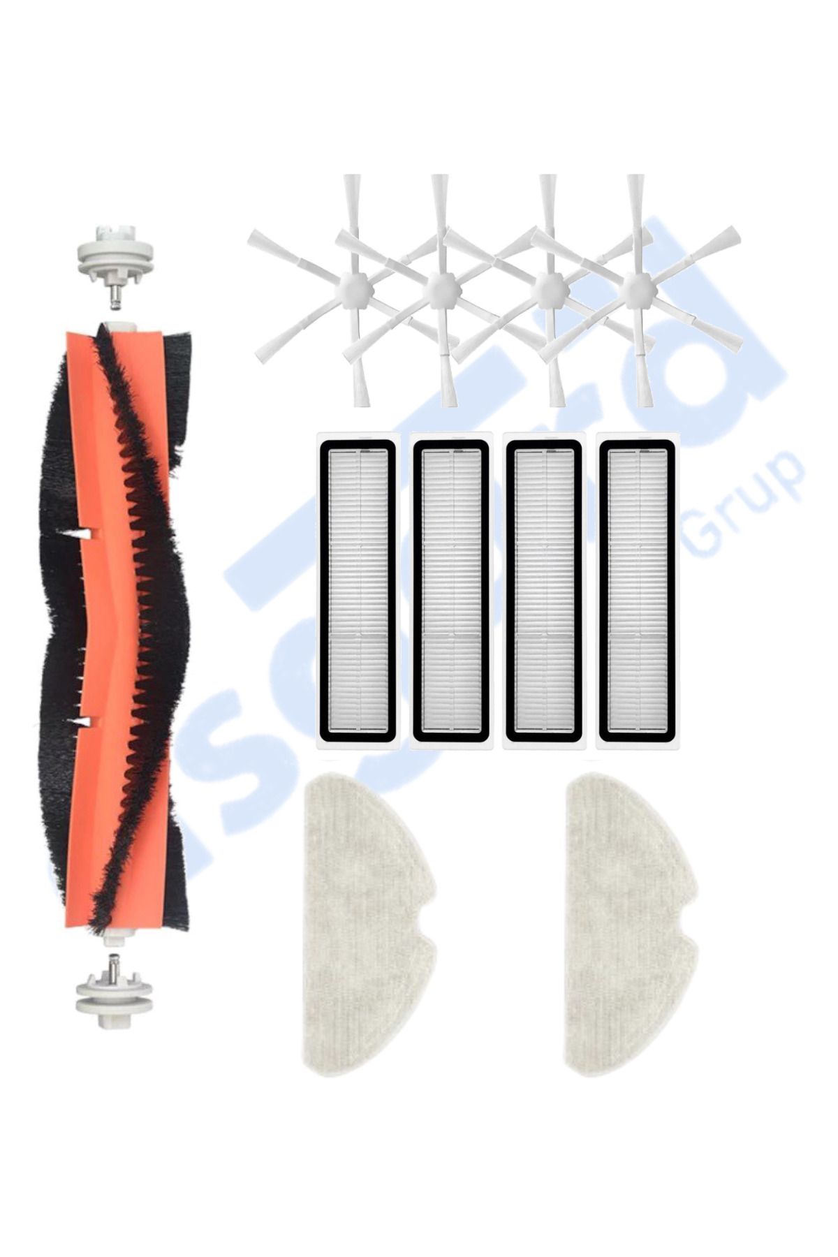 Asgard Grup Dreame D10S, D10S PRO, D9 MAX GEN2 Uyumlu 1 Ana Fırça 4 Yan Fırça 4 Filtre 2 Mop