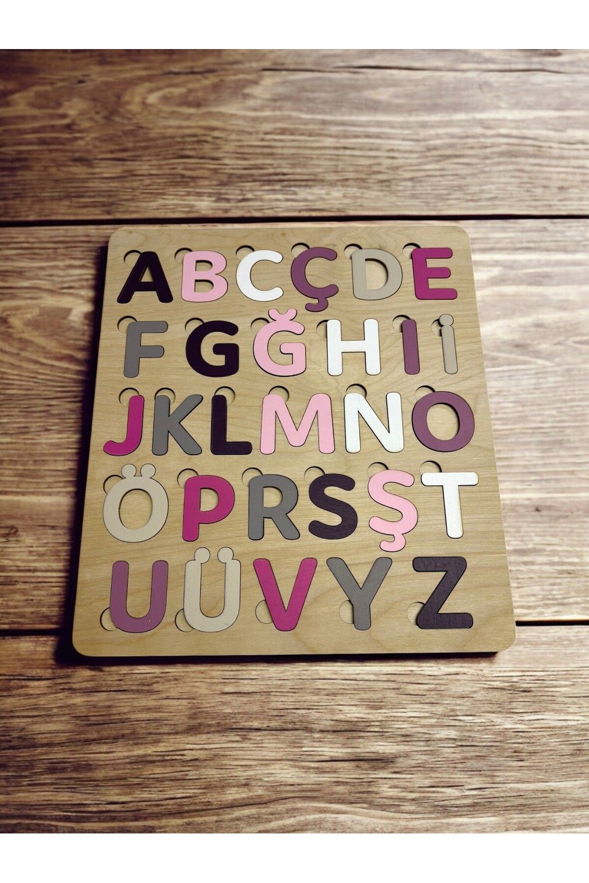 Mind of Toys Harfler Prenses Puzzle, Bul-tak Puzzle, Renkli Puzzle, Harf Öğrenimi, Montessori Öğrenme