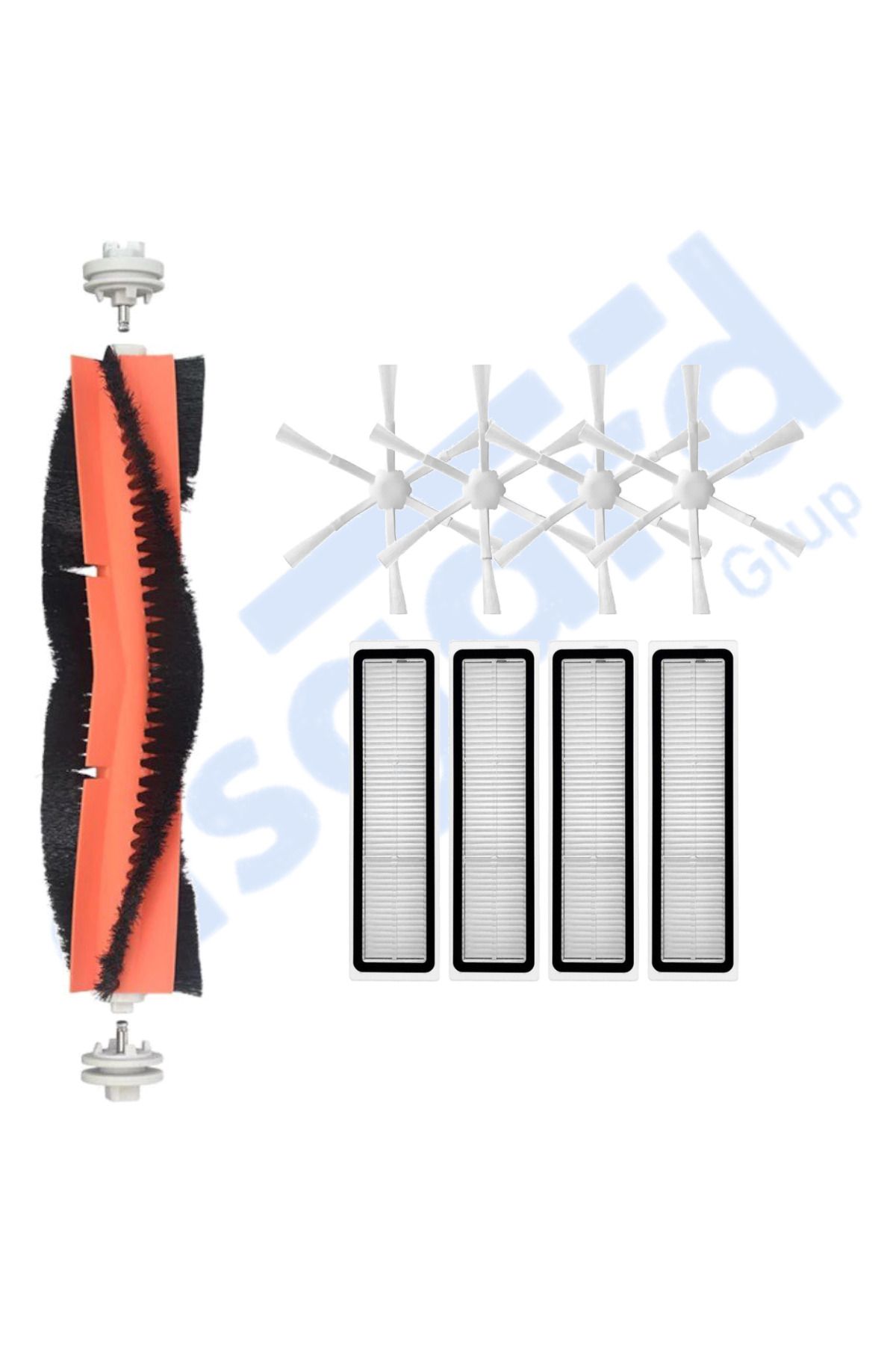 Asgard Grup Dreame D10S, D10S PRO, D9 MAX GEN2 Uyumlu 1 Ana Fırça 4 Yan Fırça 4 Filtre