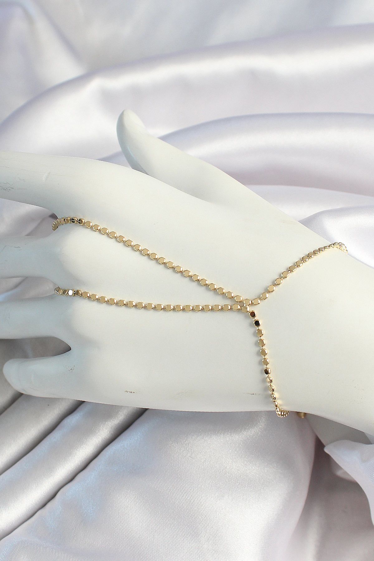 callerrons accessories Pirinç Gold Renk Ezme Zincir Şahmeran - EBJ250530W34397