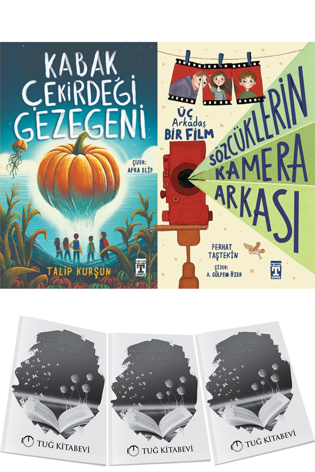 Genç Timaş Kabak Çekirdeği Gezegeni ve Sözcüklerin Kamera Arkası 2li Set + Hediyeli