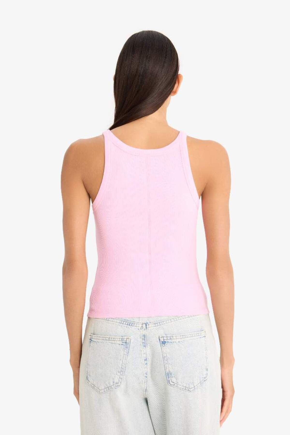 DeFacto-New Season Slim Fit Slim Fit Halter Neck Ribbed Camisole Undershirt 6
