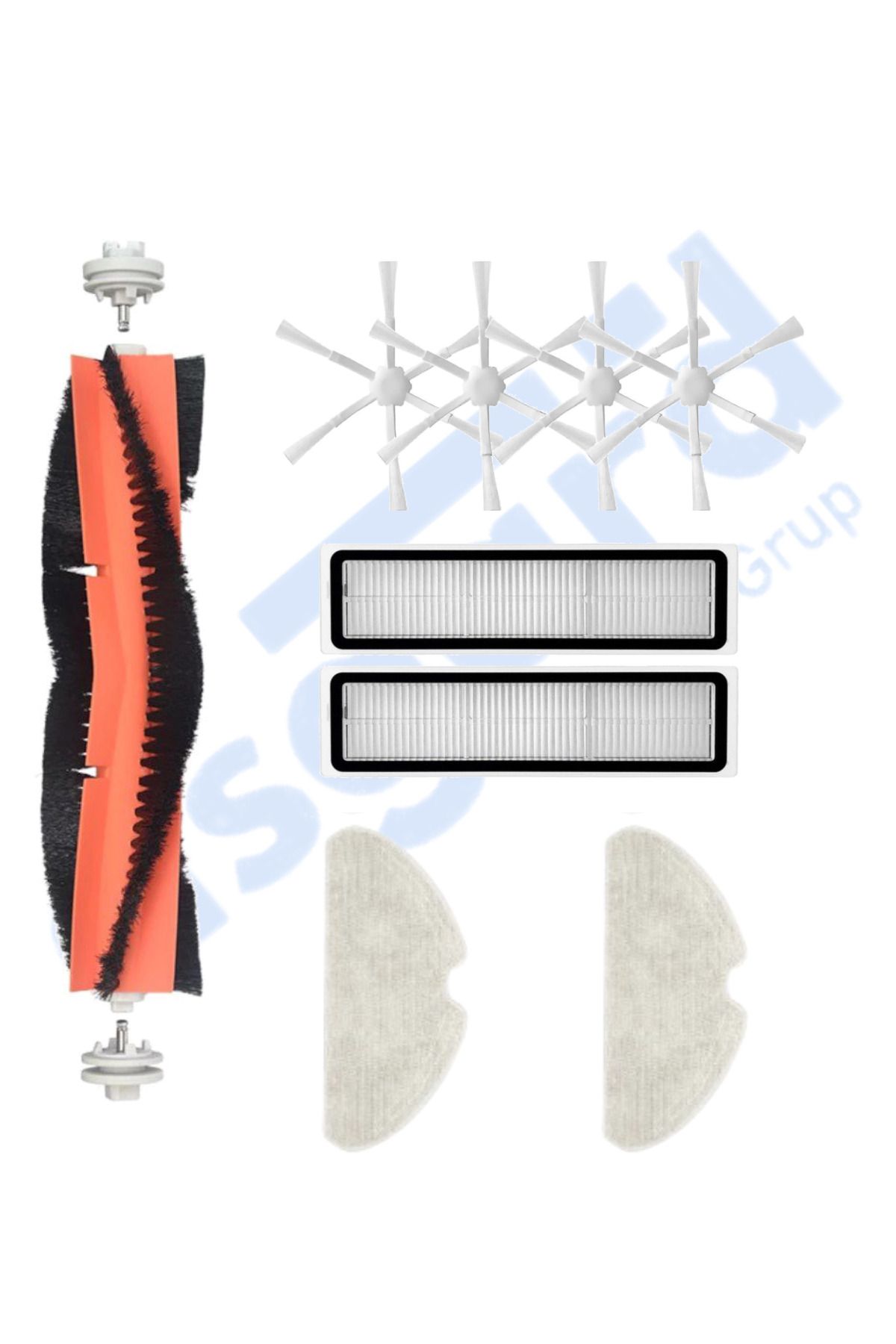 Asgard Grup Dreame D10S, D10S PRO, D9 MAX GEN2 Uyumlu 1 Ana Fırça 4 Yan Fırça 2 Filtre 2 Mop