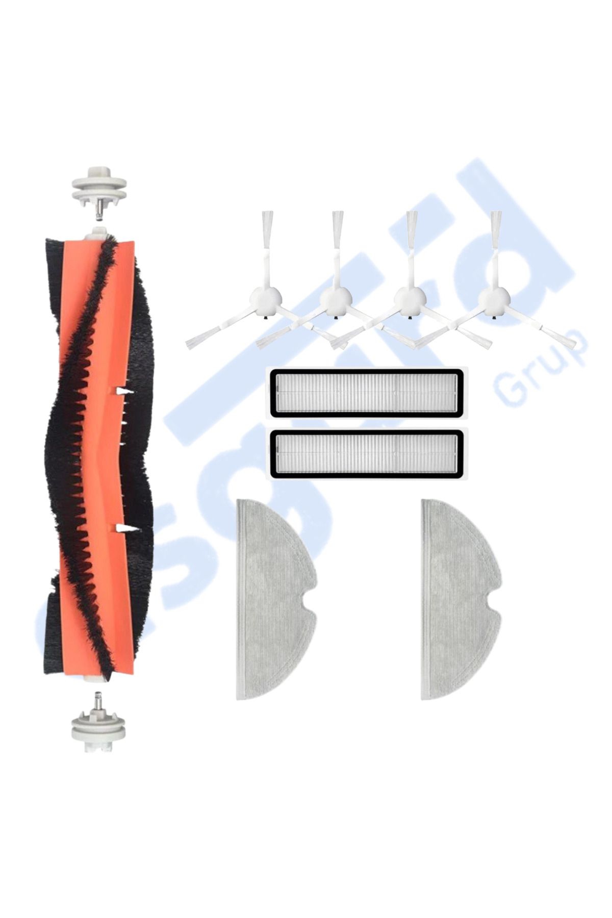Asgard Grup Dreame D9,D9 Max,L10 Pro,D9 Pro Uyumlu 1 Ana Fırça 4 Yan Fırça 2 Filtre 2 Mop