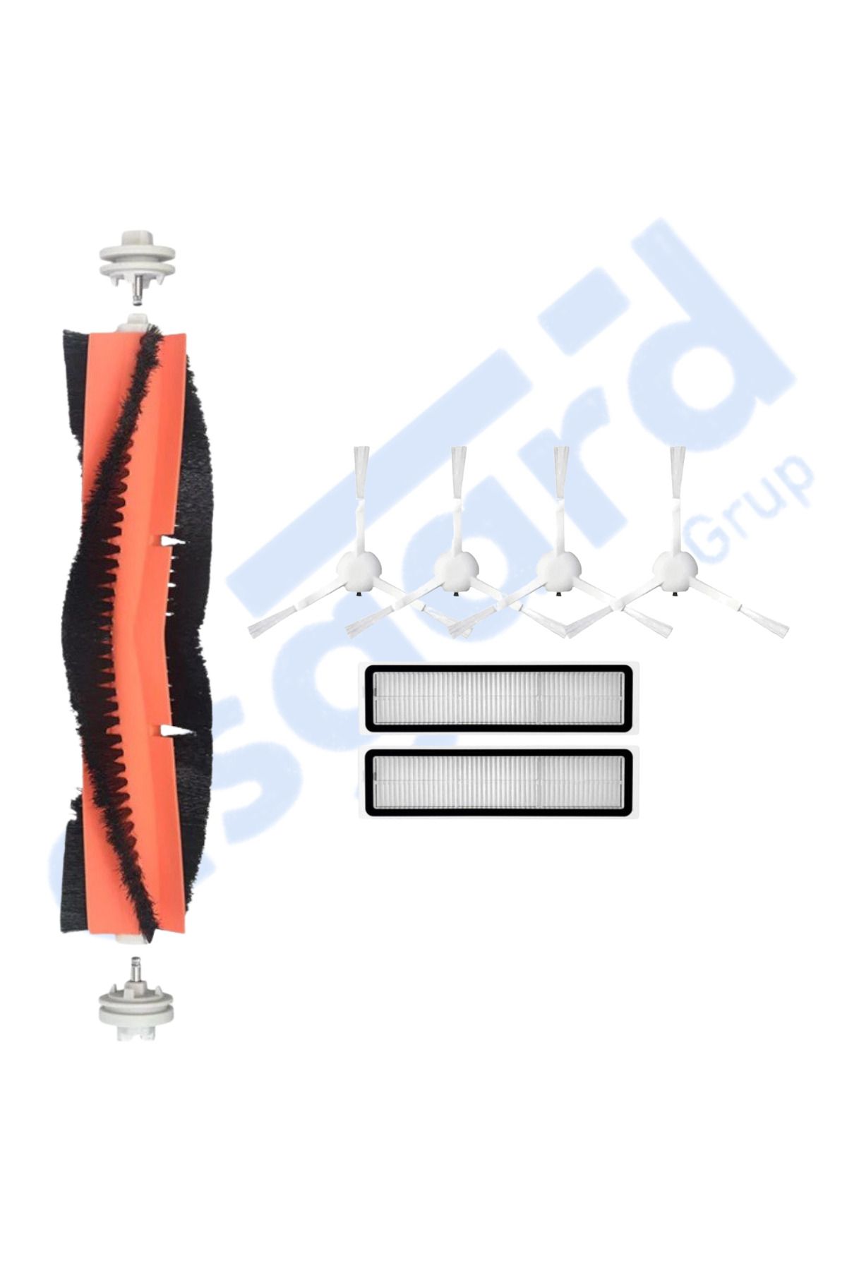 Asgard Grup Dreame D9,D9 Max,L10 Pro,D9 Pro Uyumlu 1 Ana Fırça 4 Yan Fırça 2 Filtre