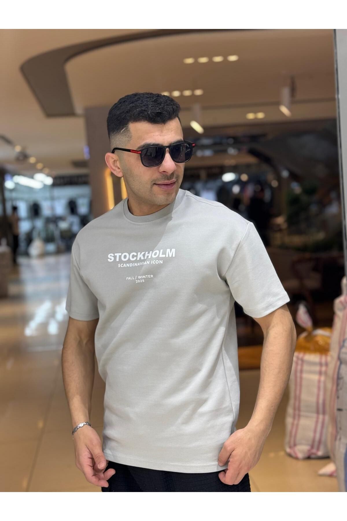 Fanolik SIFIR YAKA KISA KOLLU PAMUKLU ERKEK T SHİRT