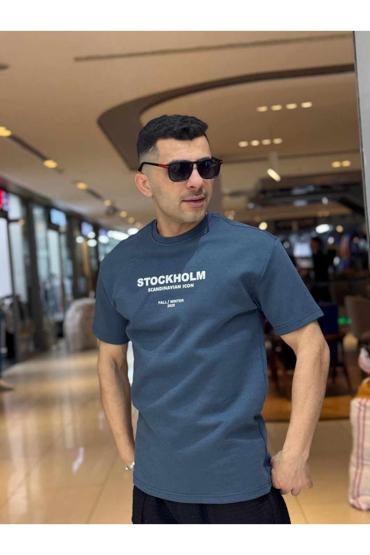 Fanolik SIFIR YAKA KISA KOLLU PAMUKLU ERKEK T SHİRT