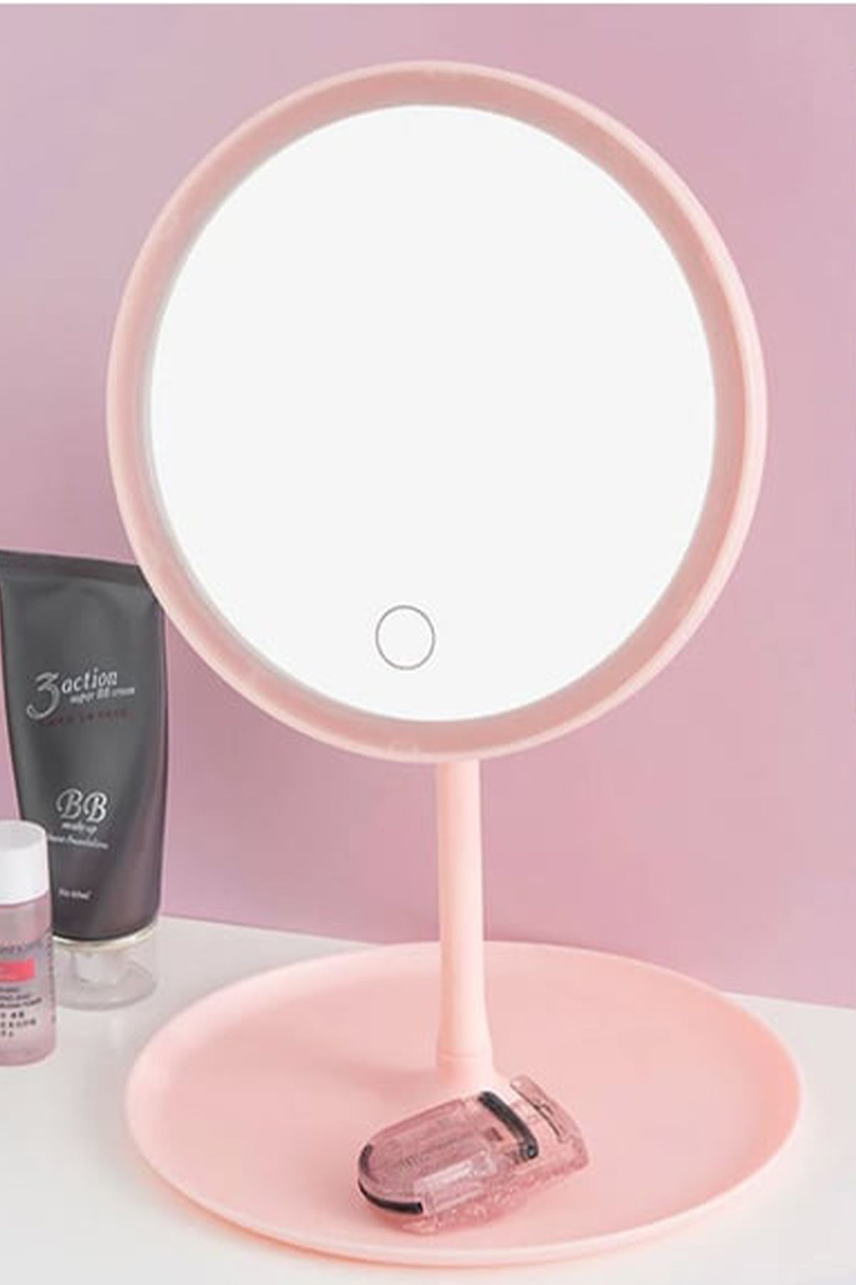 CİYU TİCARET Led ışıklı oval makyaj aynası dokunmatik ışıklı makyaj aynası