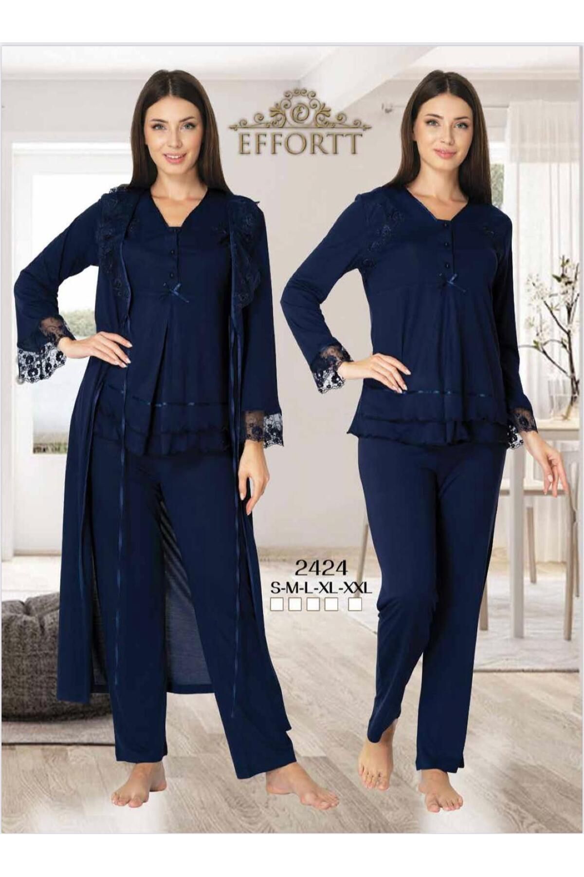 EM&FA TEKSTİL Hamile Lohusa Sabahlıklı Pijama Takımı
