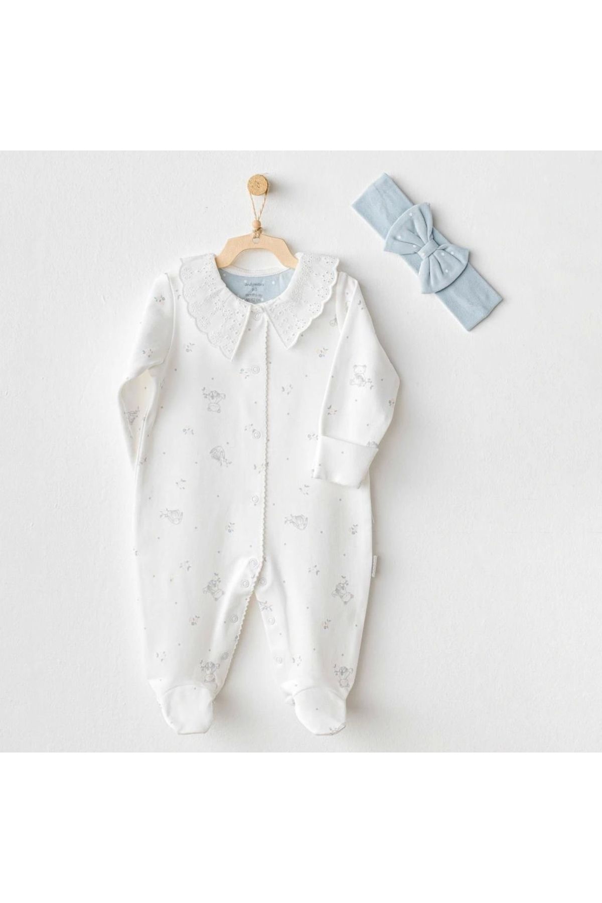 OurStyles Andywawa AC25644 Cuddly Bunny Bear Tulum Takım Ekru