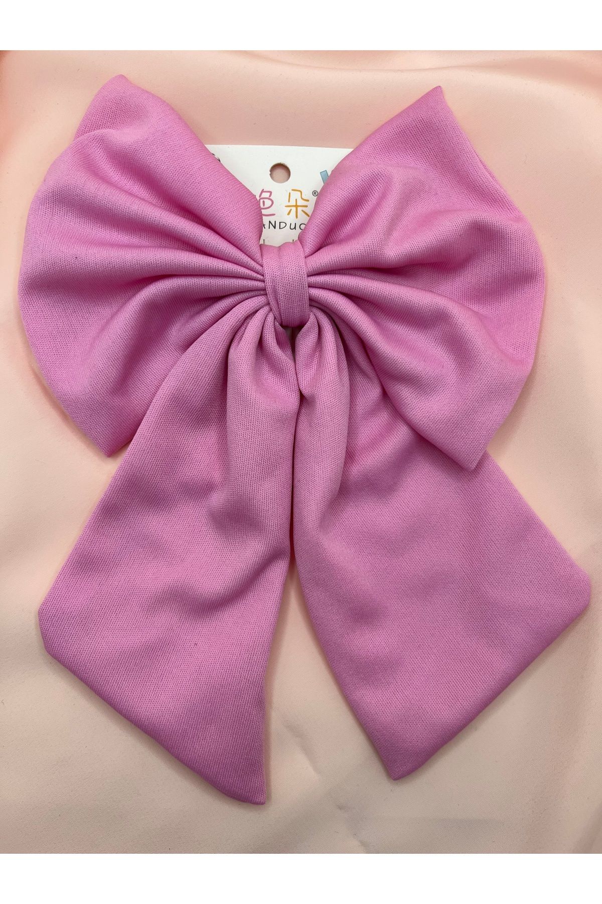 MOJO ACCESSORIES Pembe Esnek Kumaş Fiyonk Toka