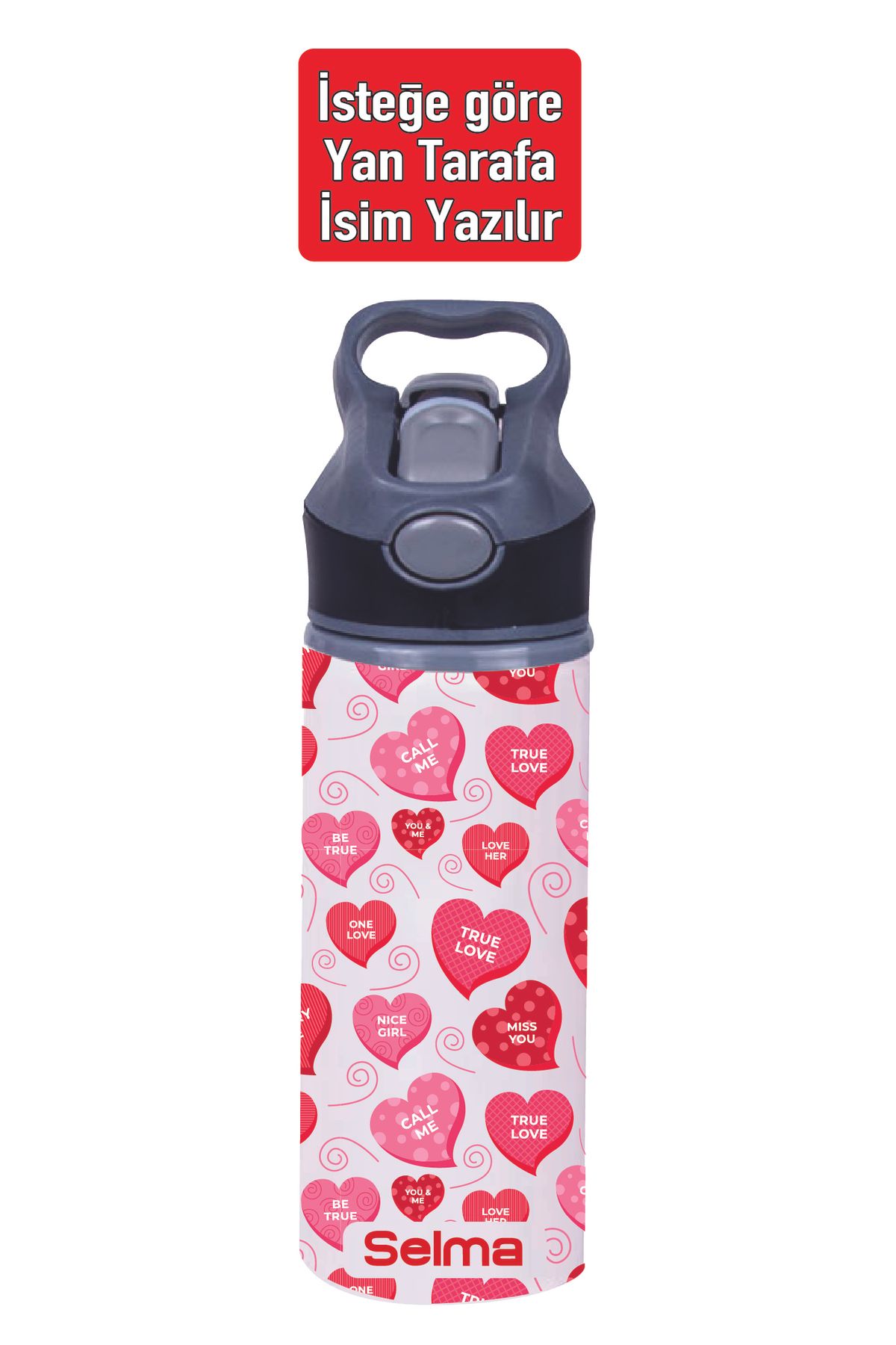 DKDZ SHOP Pipetli Su Matarası Metal - 650ml. -001