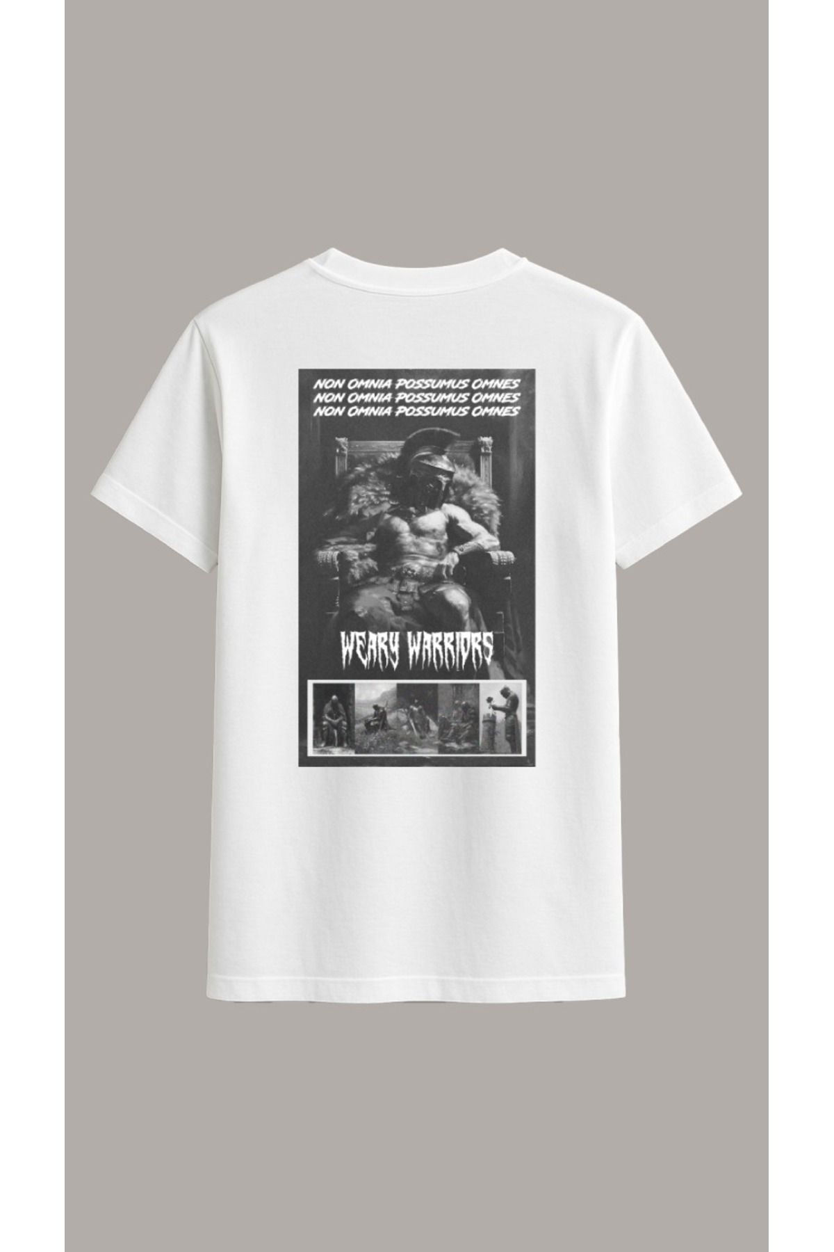 Vigor Wear WEARY WARRIORS Baskılı Oversize T-Shirt