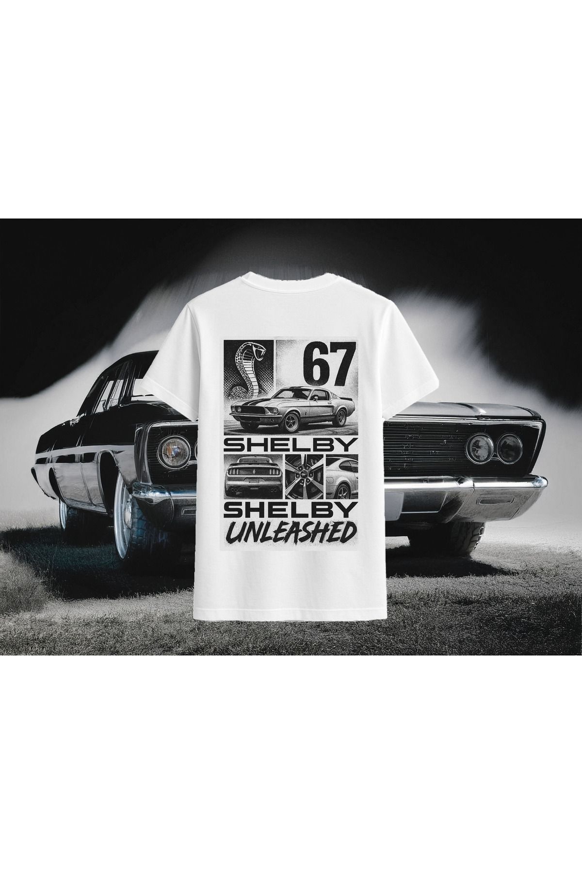 Vigor Wear MUSTANG Baskılı Oversize T-Shirt
