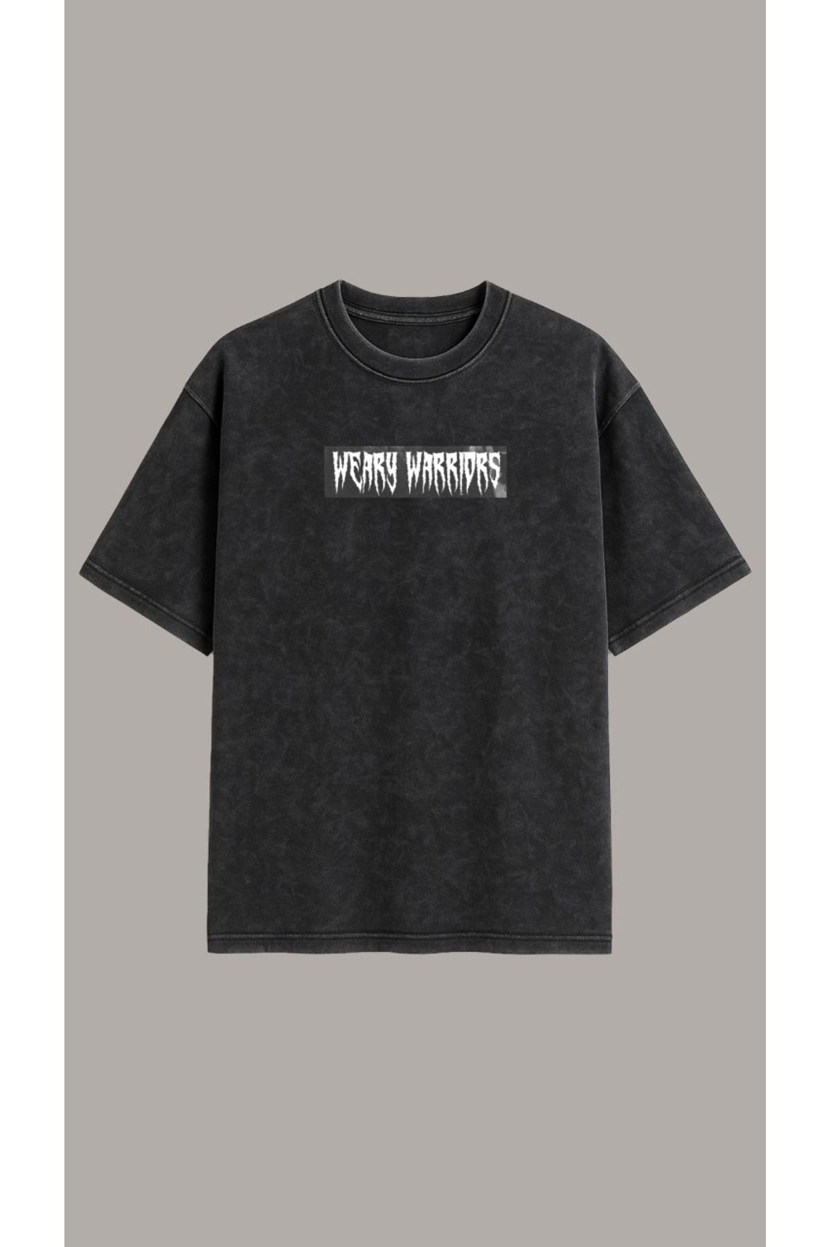Vigor Wear WEARY WARRIORS Baskılı Oversize T-Shirt