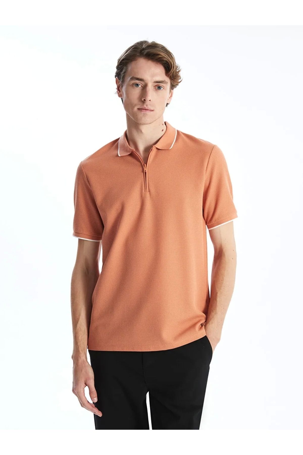 LC Waikiki Vision Turuncu Polo Yaka Kısa Kollu Erkek Tişört