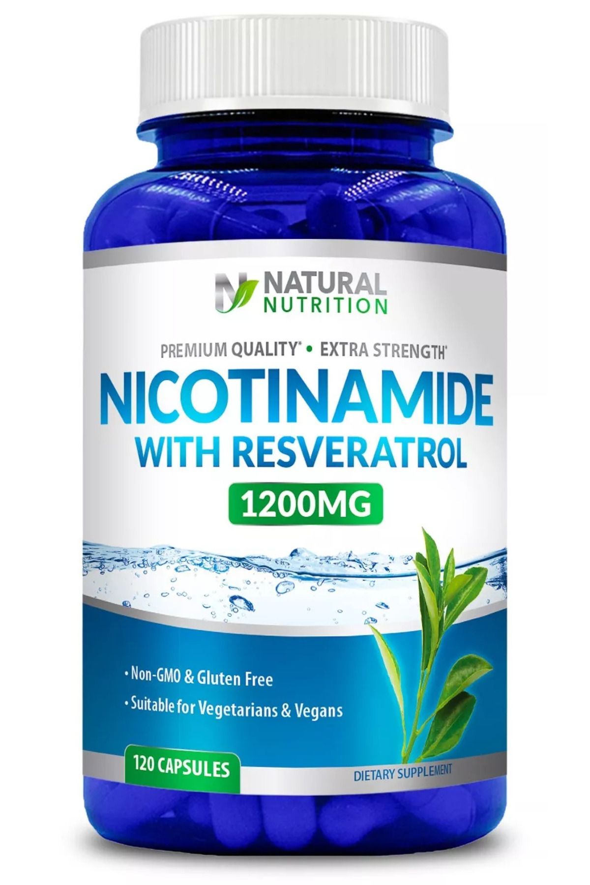 Natural Nutrition Nikotinamid & Resveratrol 1200mg B3 Vitamini – 120 Kapsül