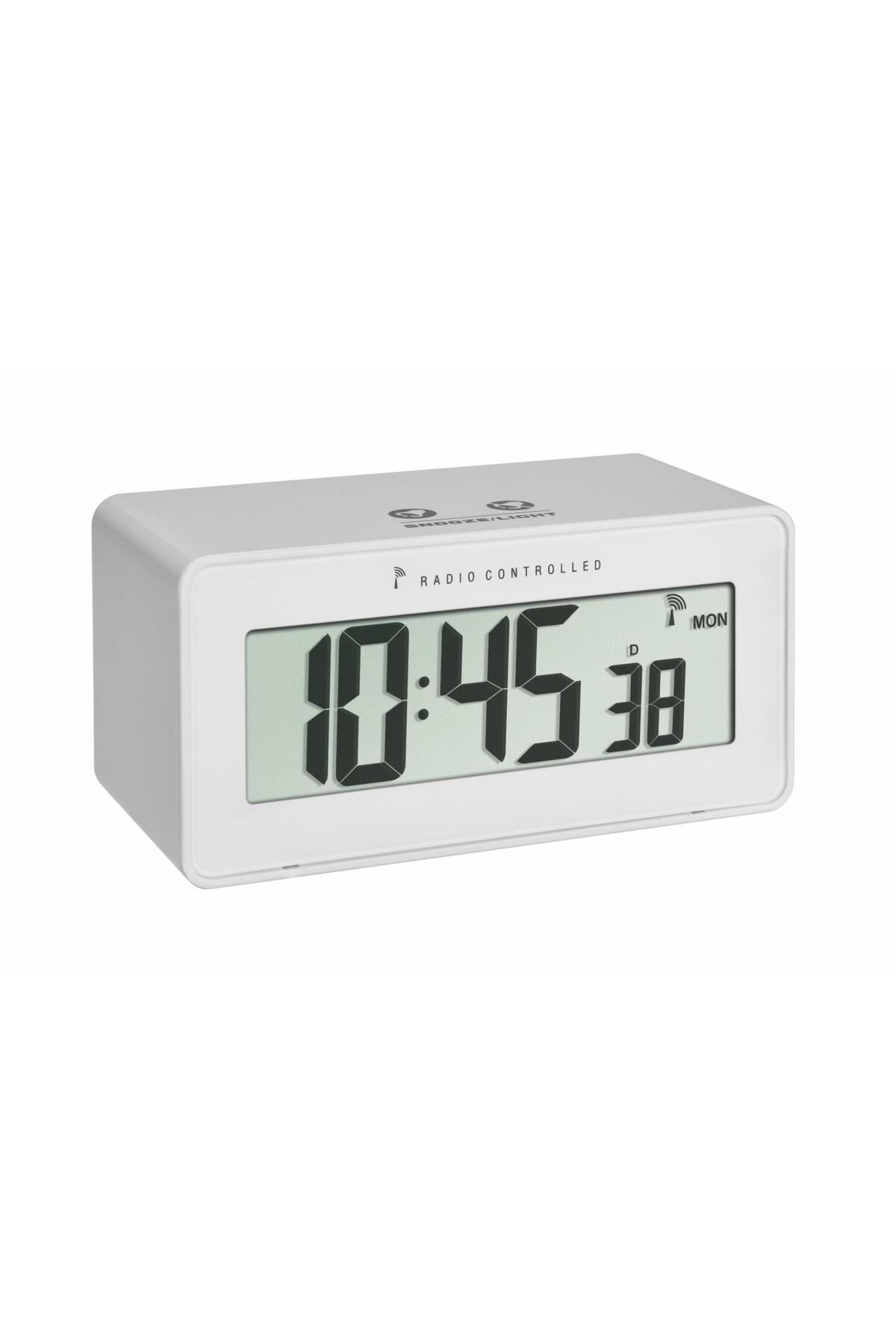 TFA-Thermometer and Hygrometer with Clock and Illuminated LCD Screen 60.2544.02 1