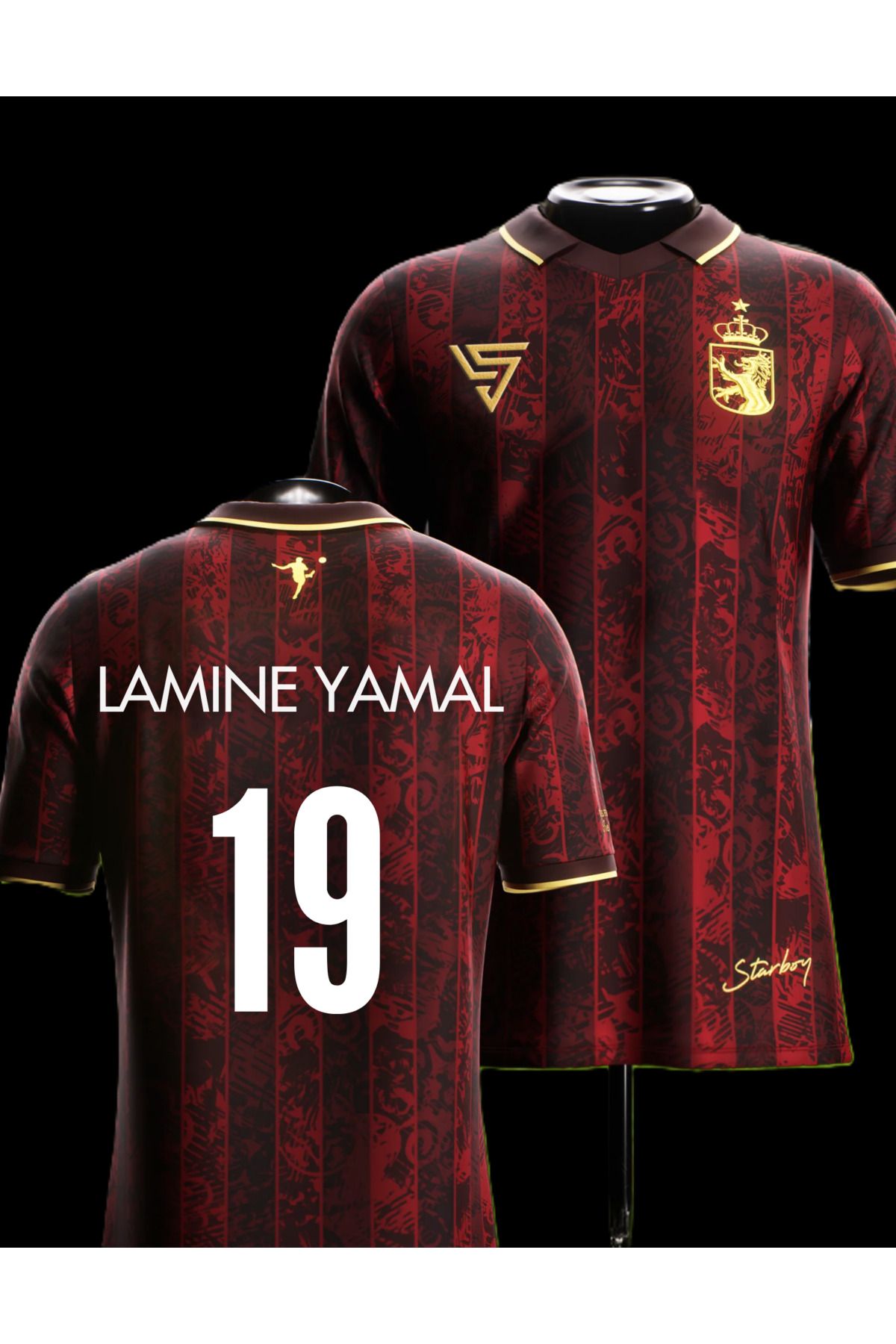 Lion Spor İspanya Milli Takımı Lamine Yamal Özel Tasarımlı Yakalı Konsept Forması