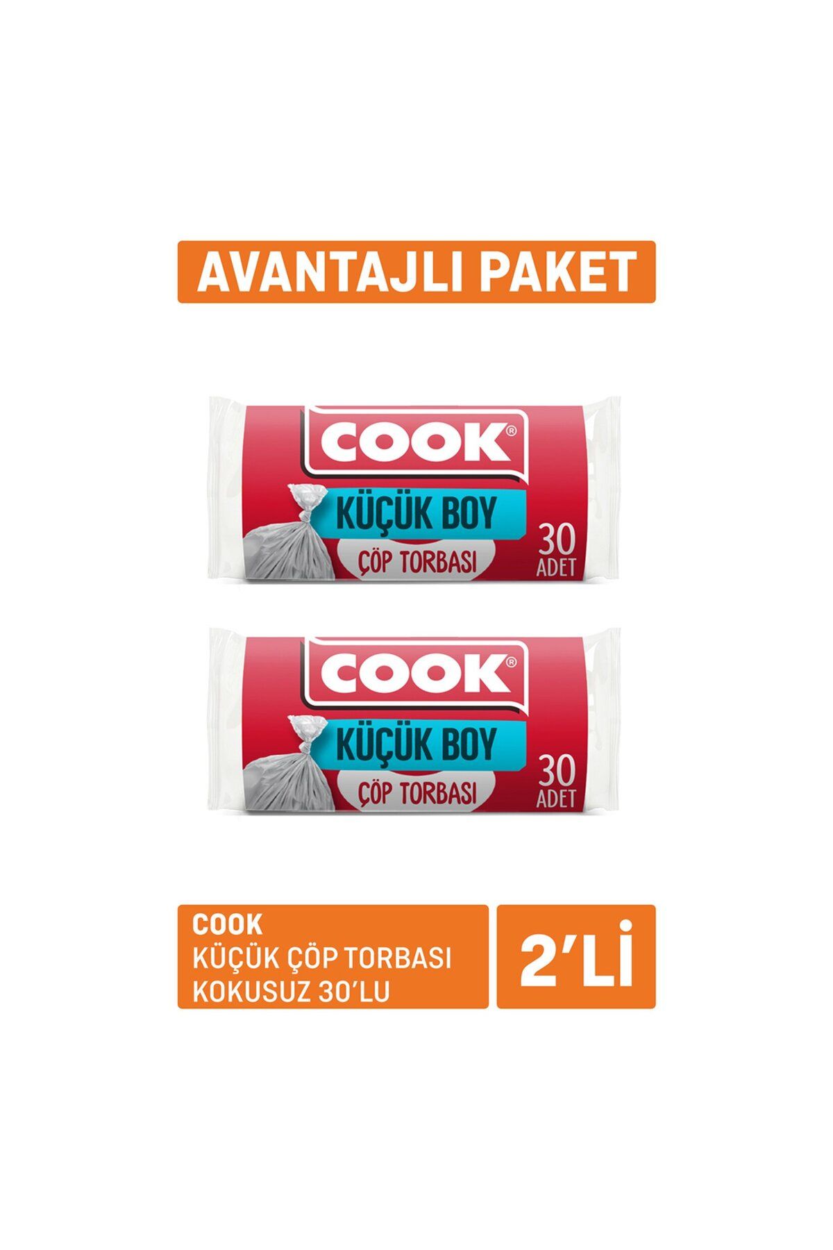 Cookc Cook Küçük Çöp Torbası Kokusuz 2 x 30'lu