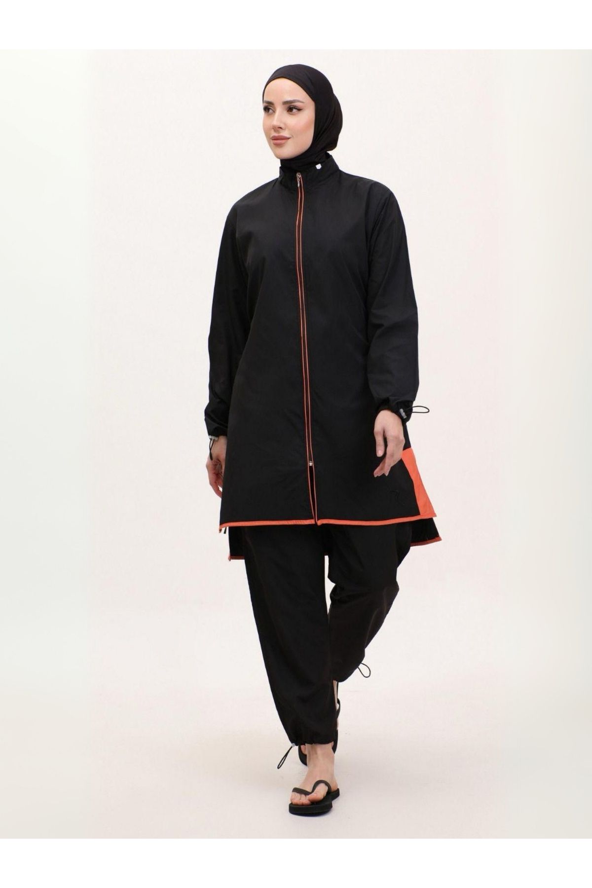 Zeynep Butik Yırtmacı Renkli Nanotex Tesettür Mayo 9901 1855