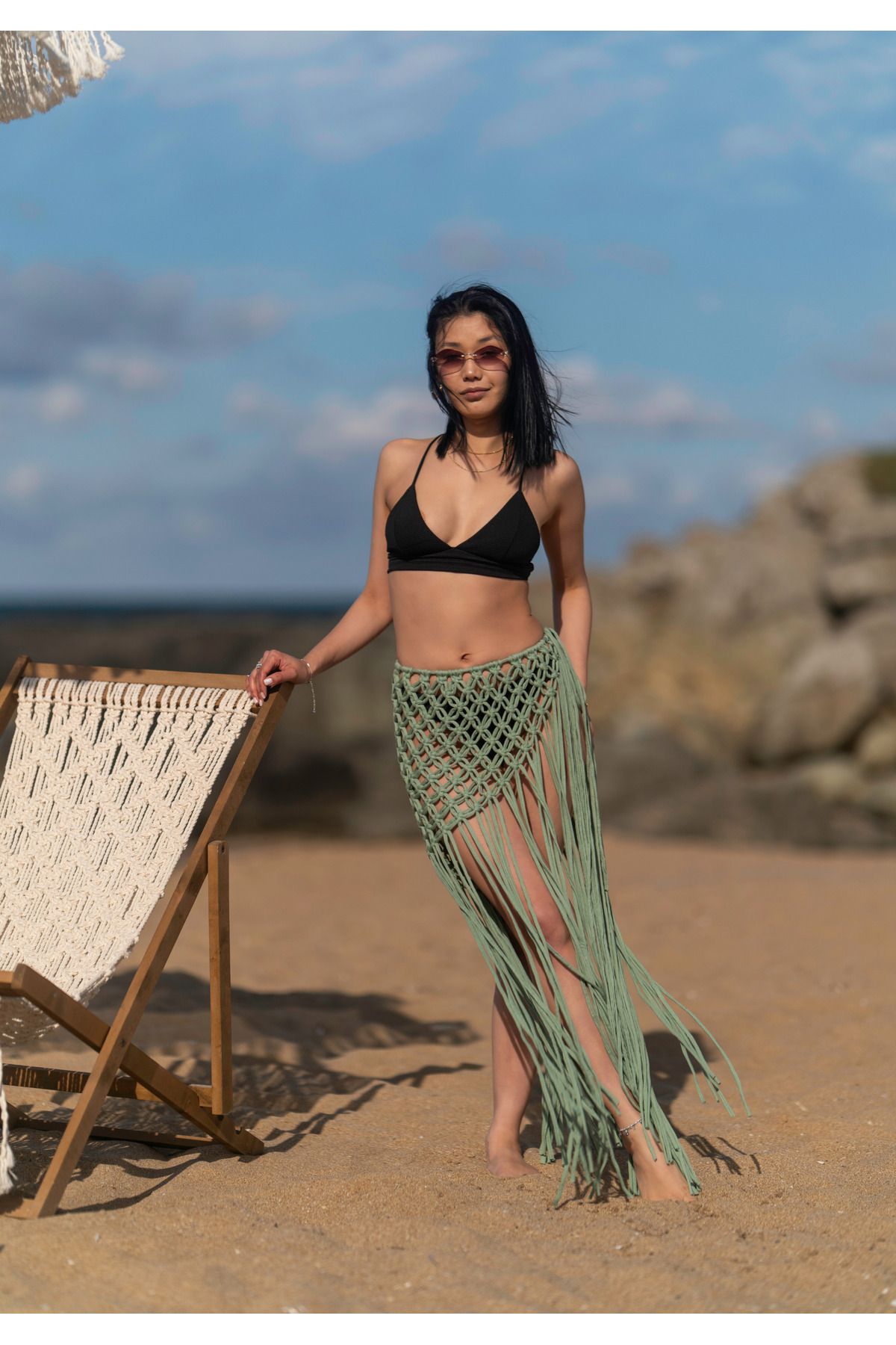 MODA Bohem Pareo | Plaj Elbisesi | %100 Pamuk Bohem Etek