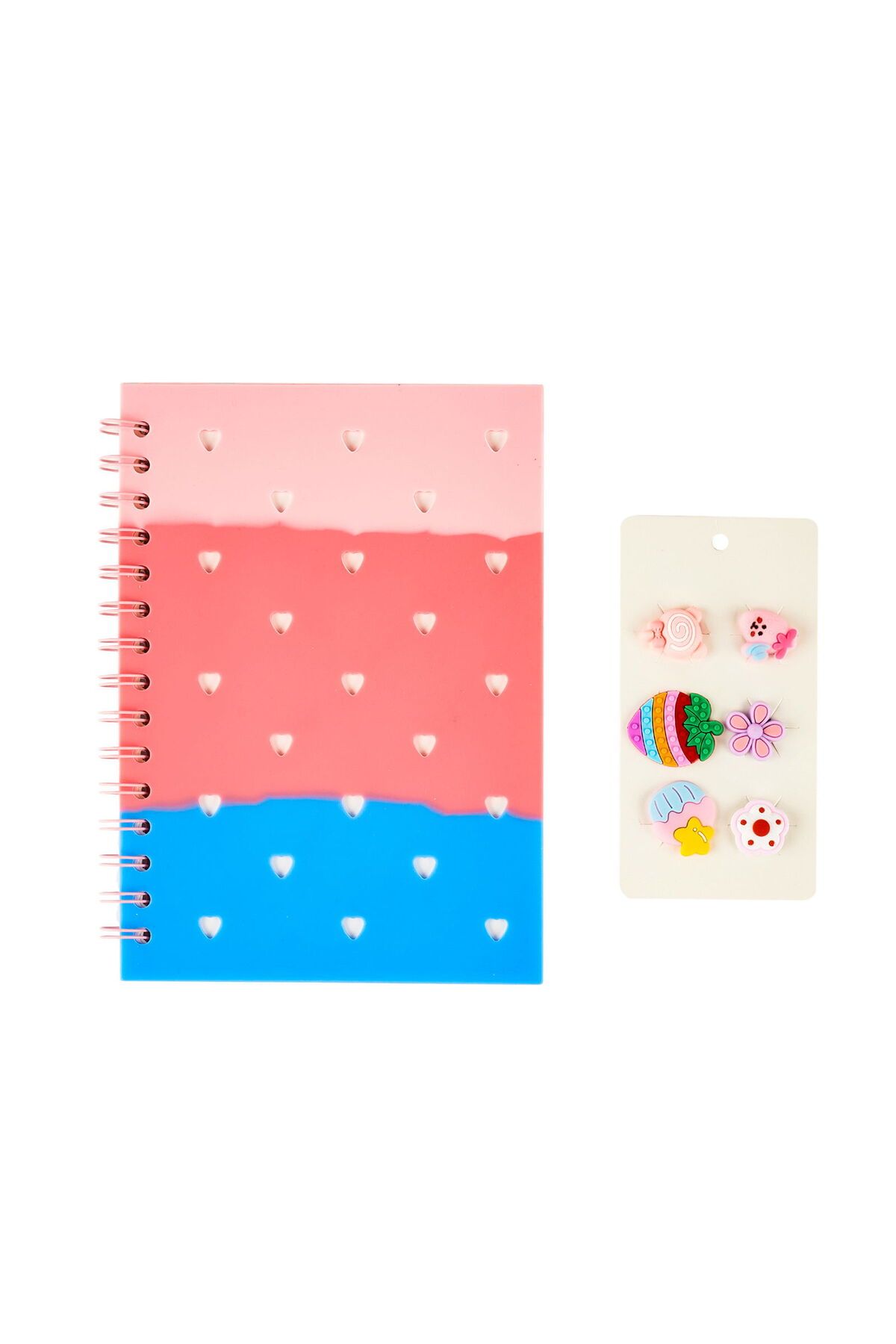 ASPARTAM Unick Color Süslü Kalp Delikli Rainbow Defter -