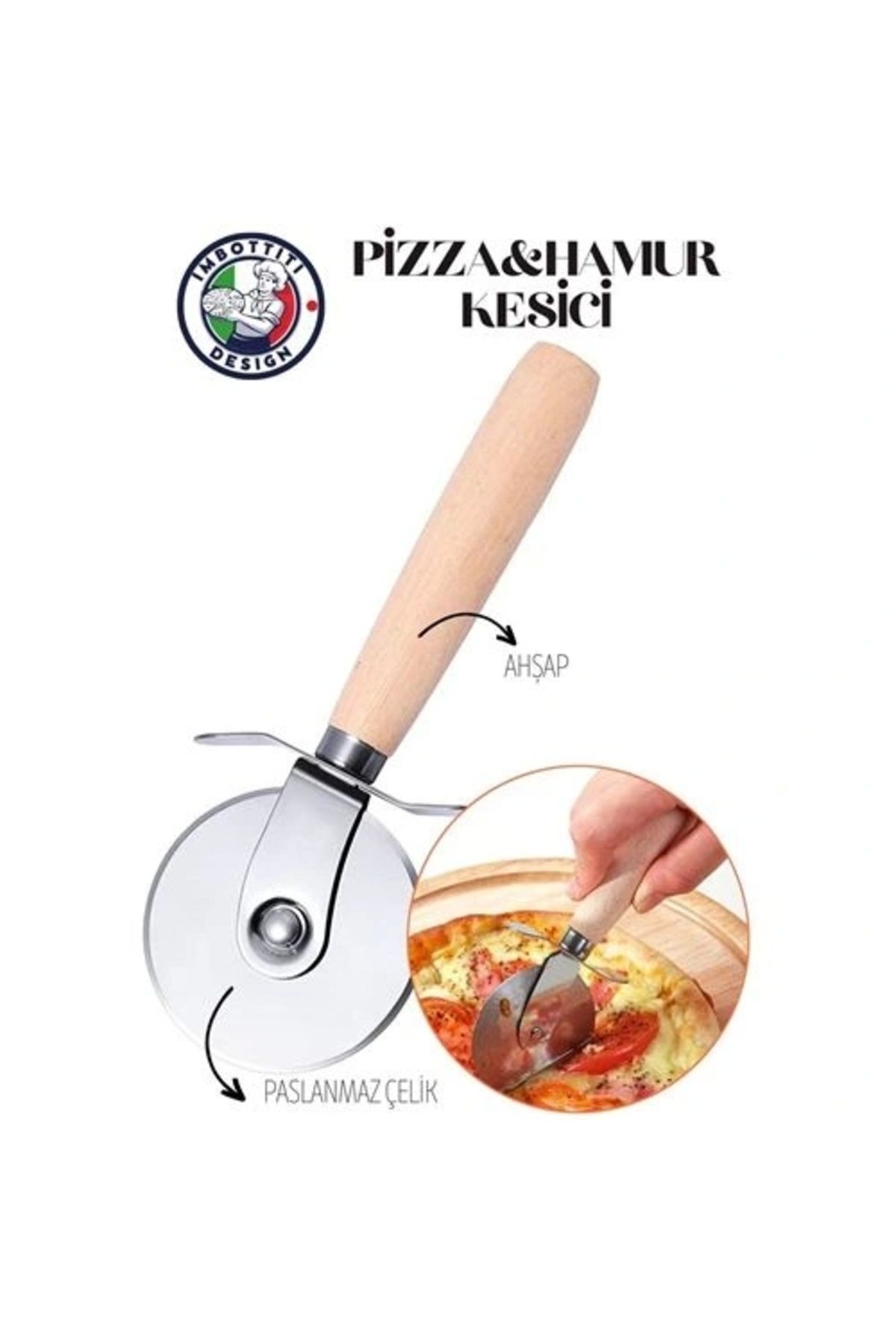 OurStyles Hamur ve Pizza Kesici Çelik Imbottiti Design
